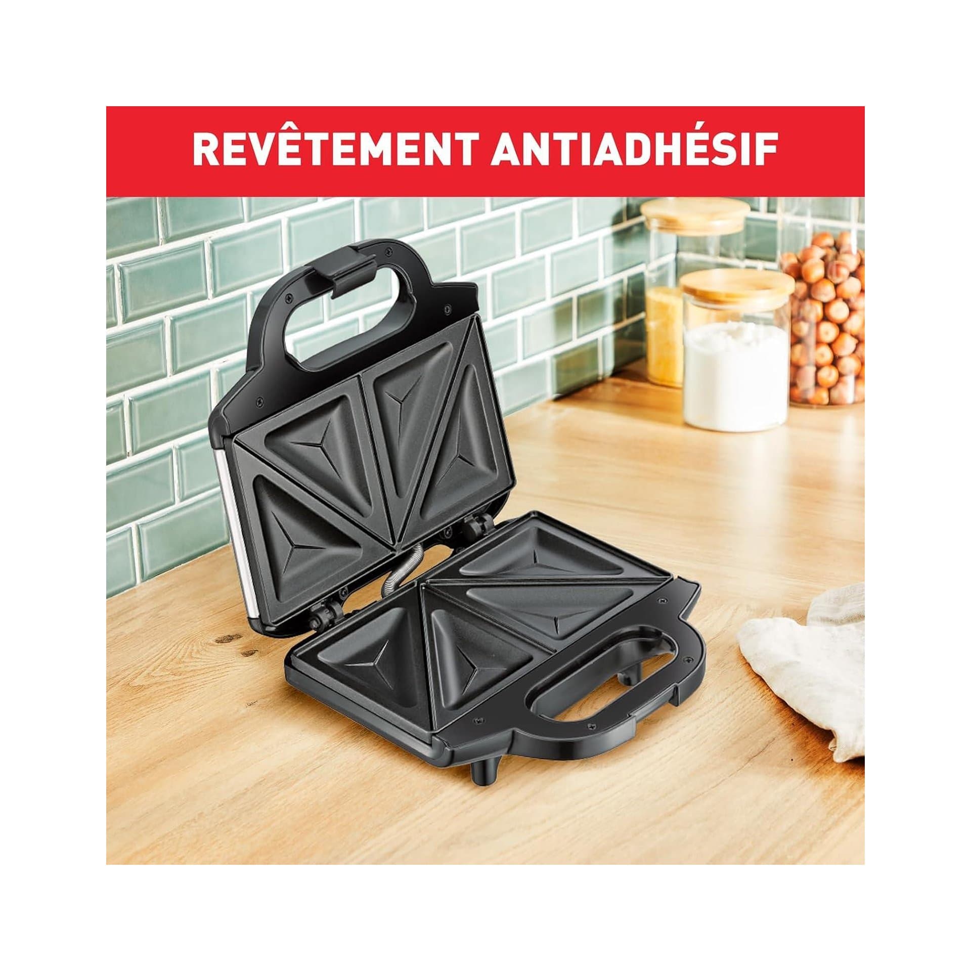 Сандвич тостер – Tefal SM1552 700 W пластмаса/неръждаема стомана, незалепващо покритие, лесно почистване, компактен дизайн 5