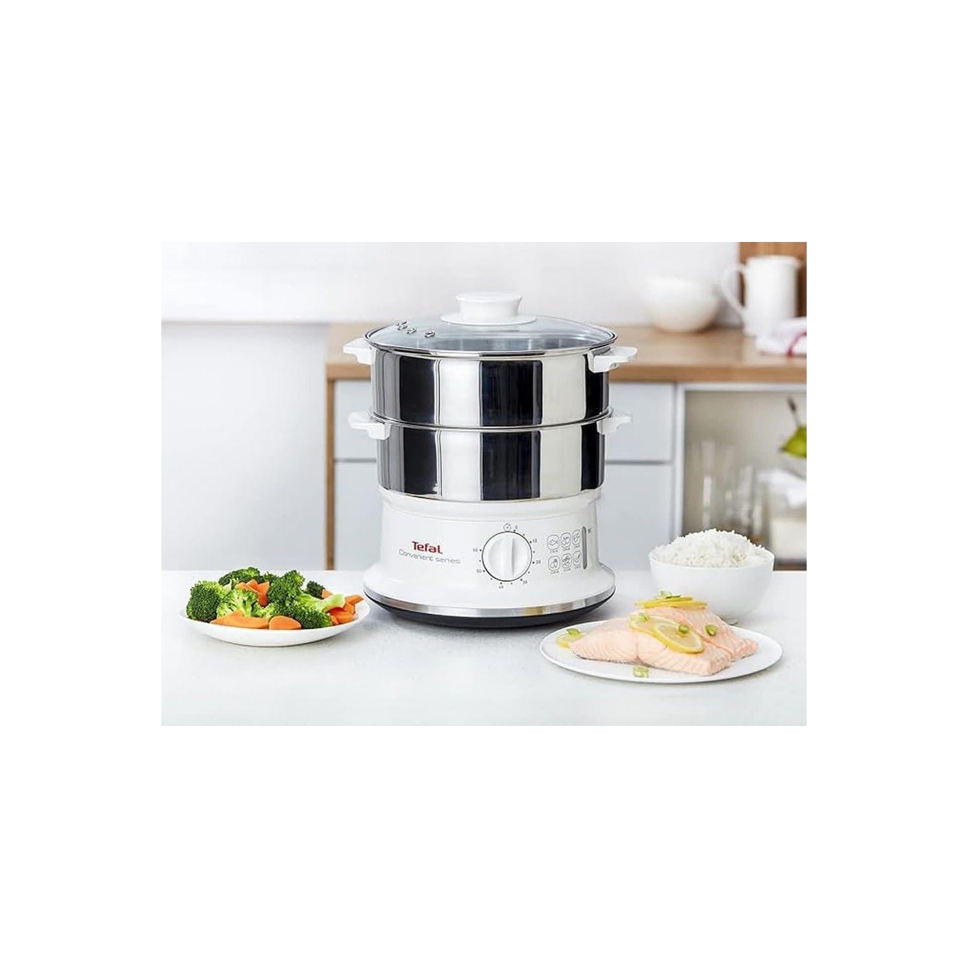 Уред за готвене на пара - Tefal VC1451, 2 нива, неръждаема стомана, 6 L, 900 W, таймер и автоматично изключване 3