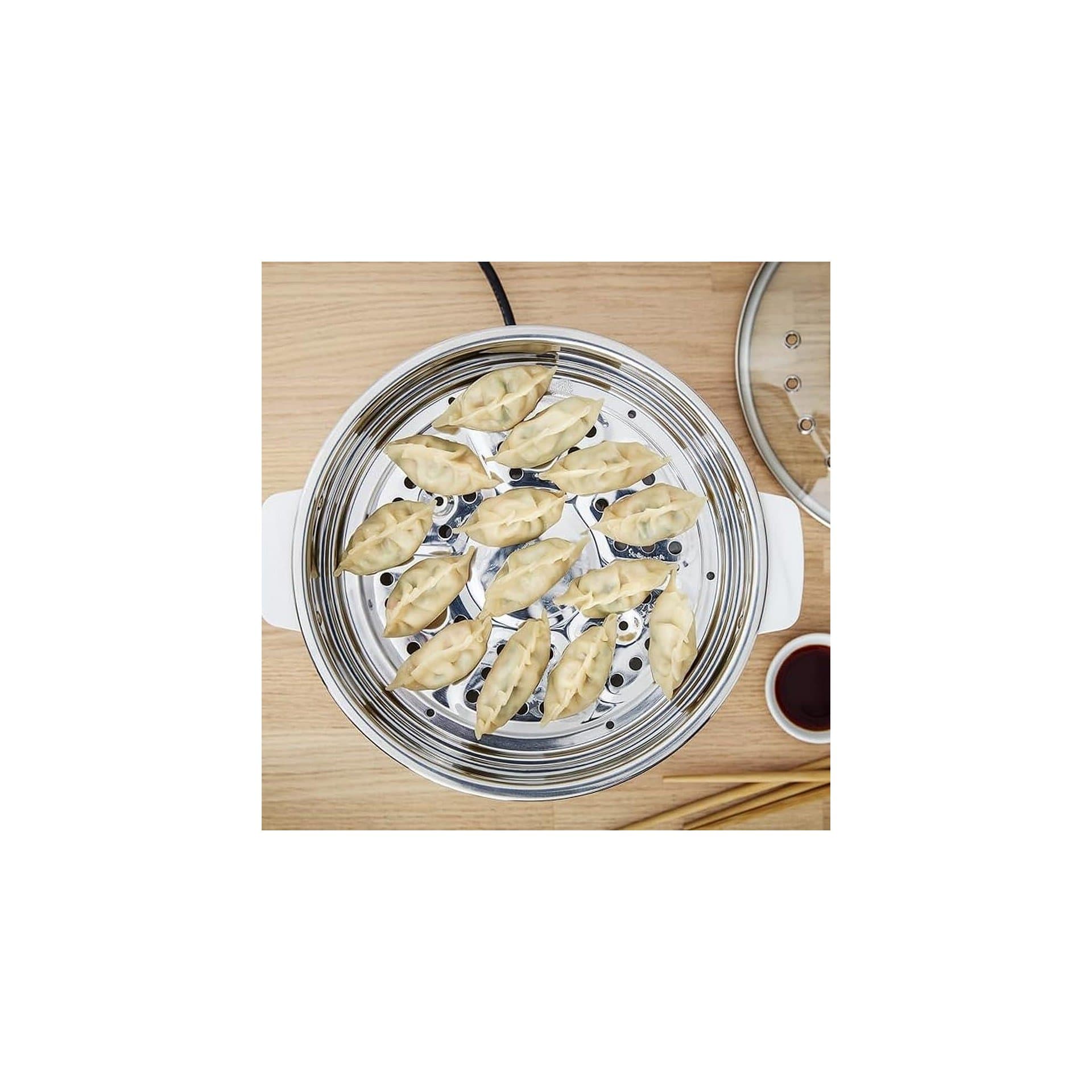 Уред за готвене на пара - Tefal VC1451, 2 нива, неръждаема стомана, 6 L, 900 W, таймер и автоматично изключване 7