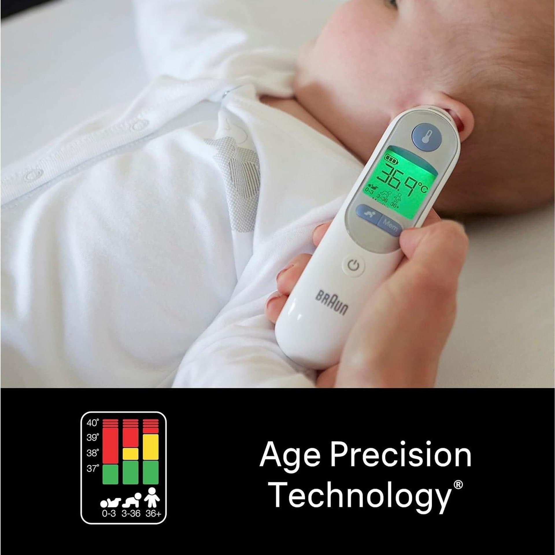 Термометър за ухо - Braun ThermoScan 7 IRT6520 Age Precision 5