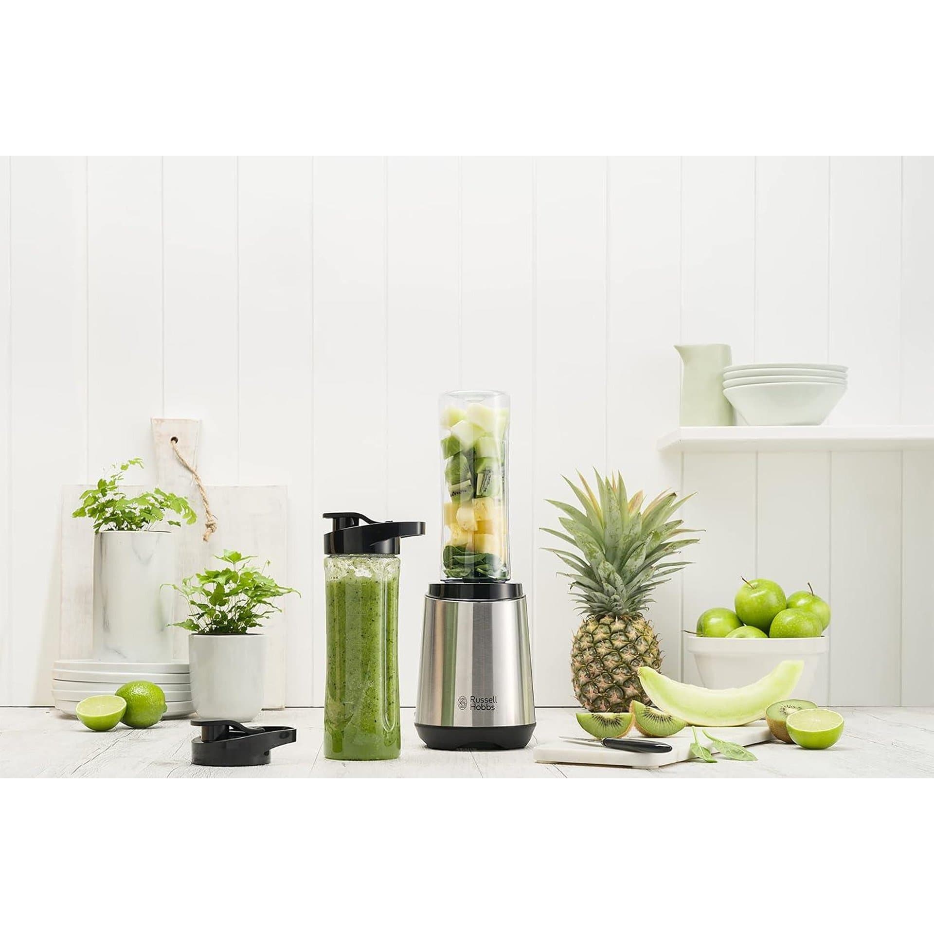 Блендер - Russell Hobbs Mix & Go Steel 23470-56 300W 23 500 rpm неръждаема стомана 2×600 ml BPA-free съдове 6