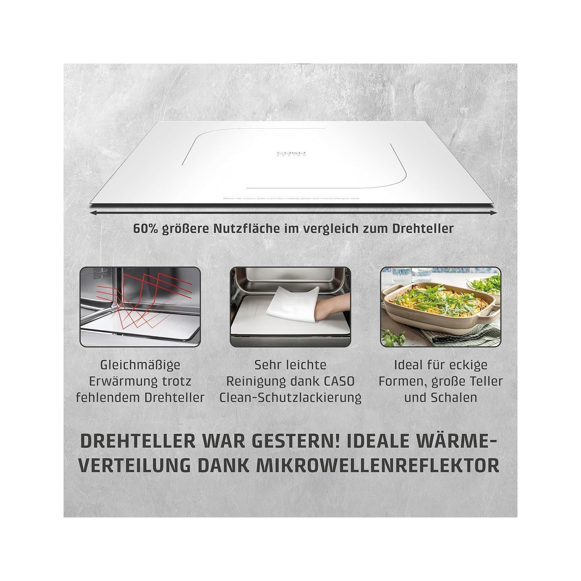 Микровълнова фурна - CASO MCG25 Ceramic Chef 3in1 25 L 2050 W 4