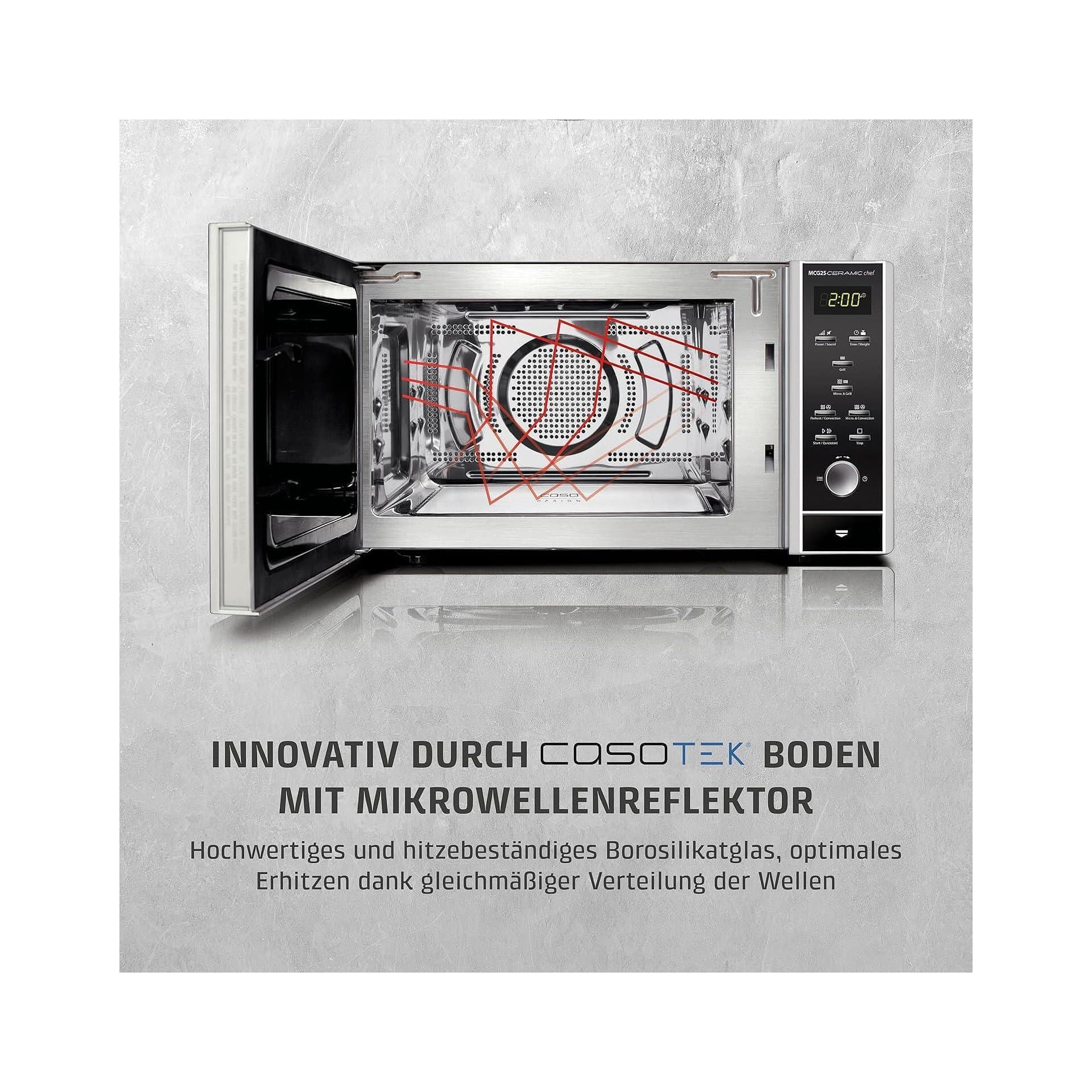 Микровълнова фурна - CASO MCG25 Ceramic Chef 3in1 25 L 2050 W 7