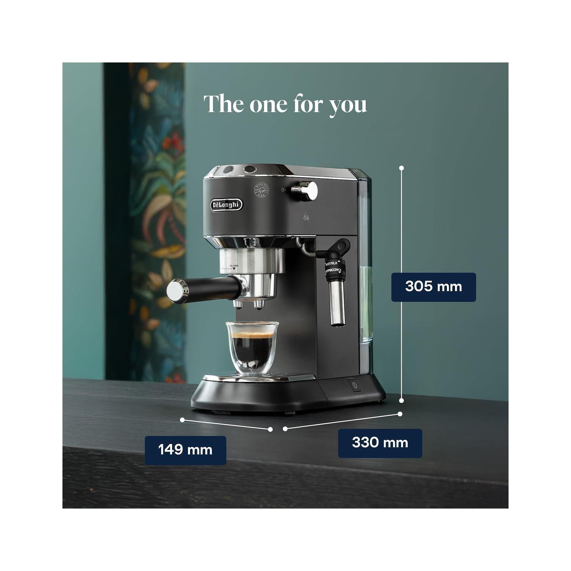 Кафемашина - De'Longhi Dedica Style EC685BK 15 бара, метално тяло, регулируема парна дюза, 1,1 л, черна 2