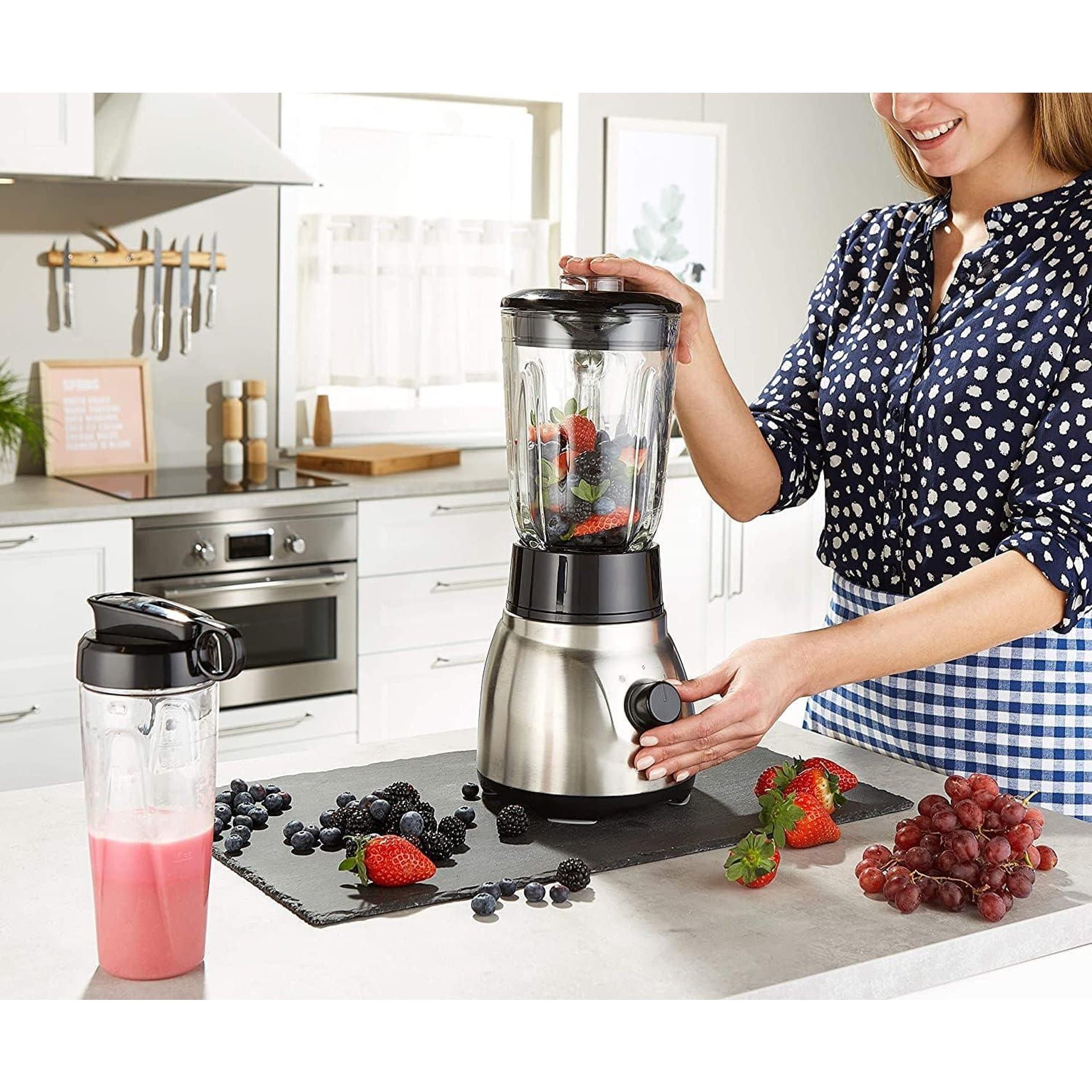 Блендер 2‑в‑1 – Russell Hobbs 23821‑56, 600 W, 1.5 L стъклен съд + 0.6 L бутилка 7