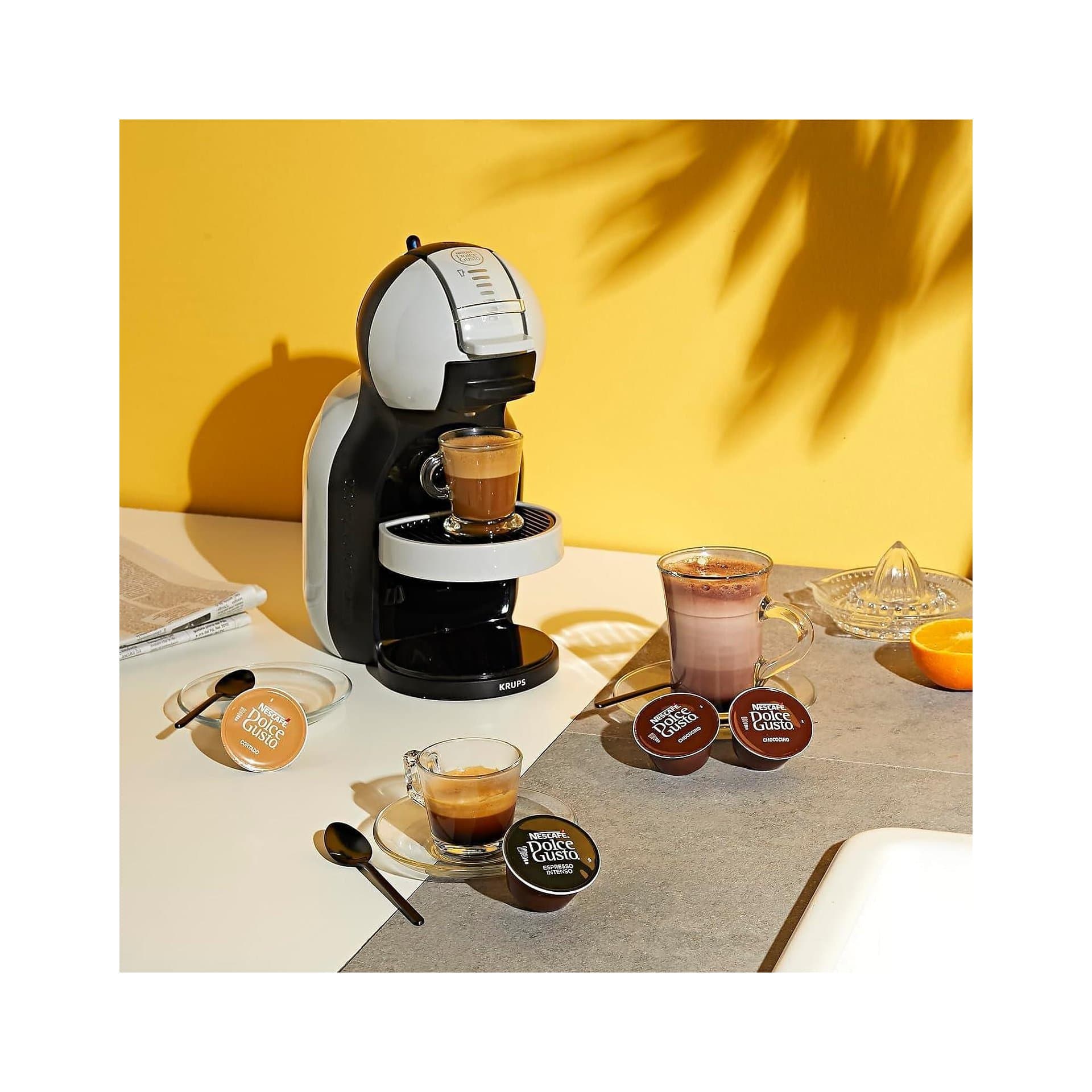 Кафемашина – Krups Dolce Gusto Mini Me KP123B, 15 бара, 1500 W, 0.8 л, автоматична, студени и топли напитки, светло сива 6