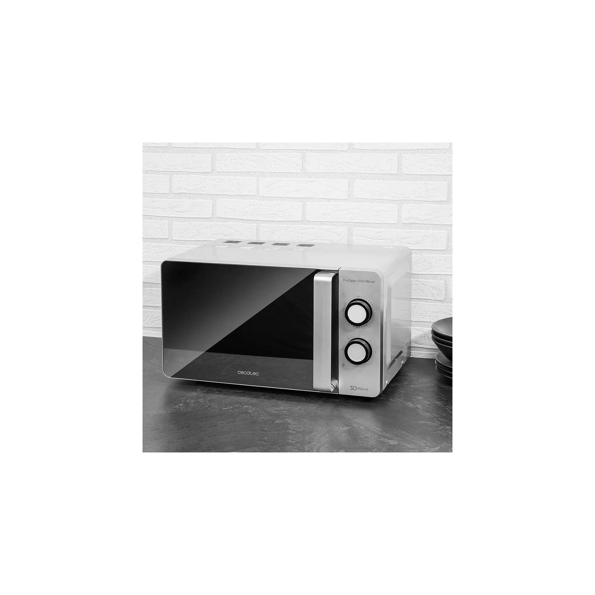 Микровълнова фурна - Cecotec ProClean Tout Grise Miroir Ready2clean покритие, 3DWAVE технология, огледален дизайн 2