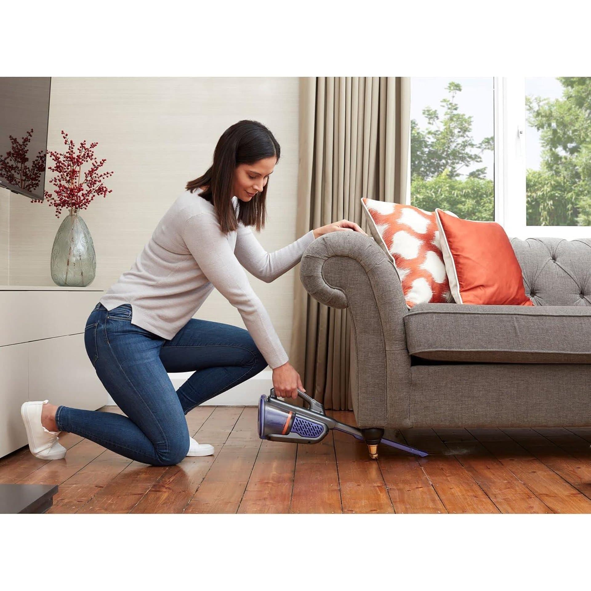 Ръчна прахосмукачка – Black+Decker BHV530BFP 18V, 700 мл, моторизирана четка за косми, две скорости, LED панел, зарядна станция 7