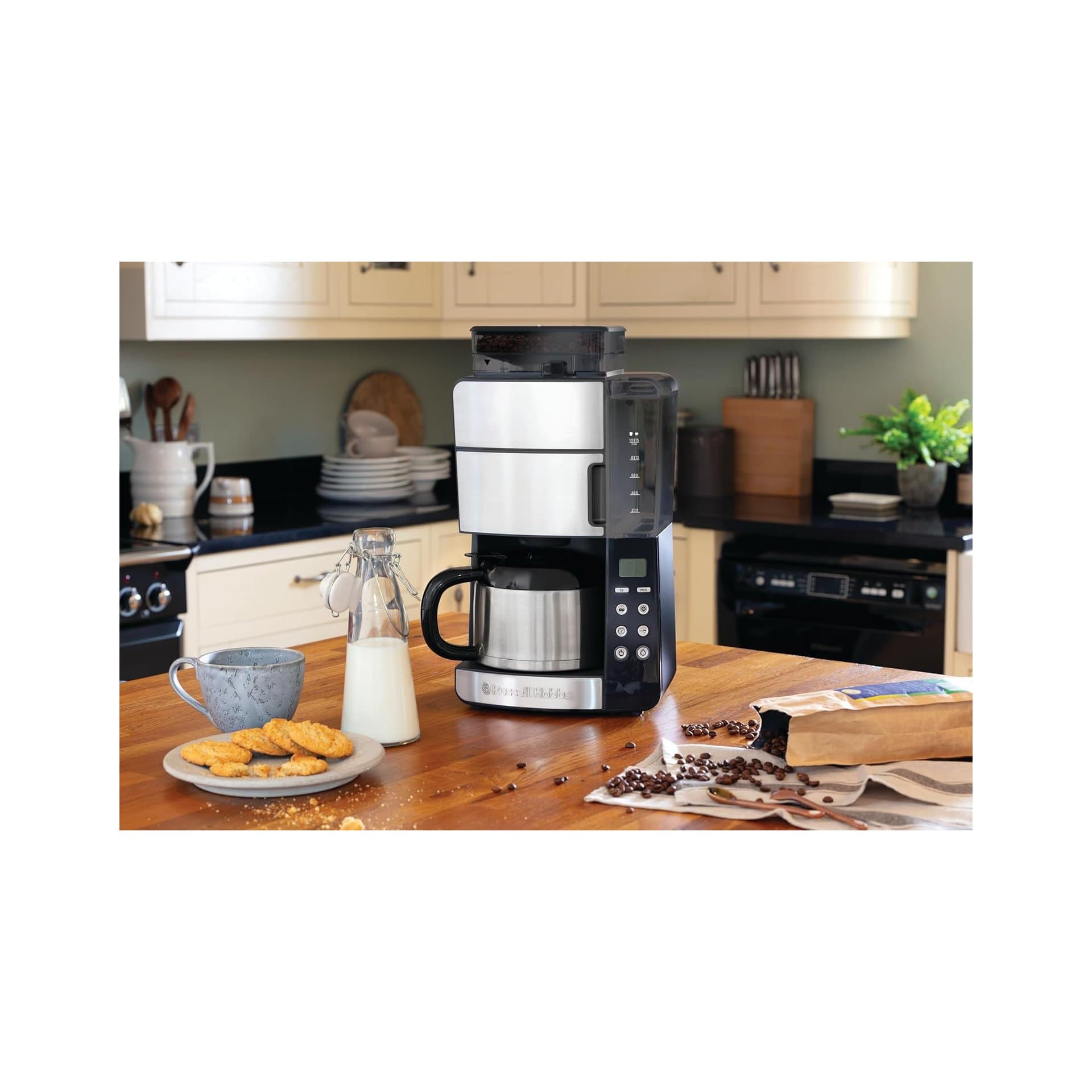 Кафемашина - Russell Hobbs Grind Brew 25620 56 с мелачка и термо кана 9