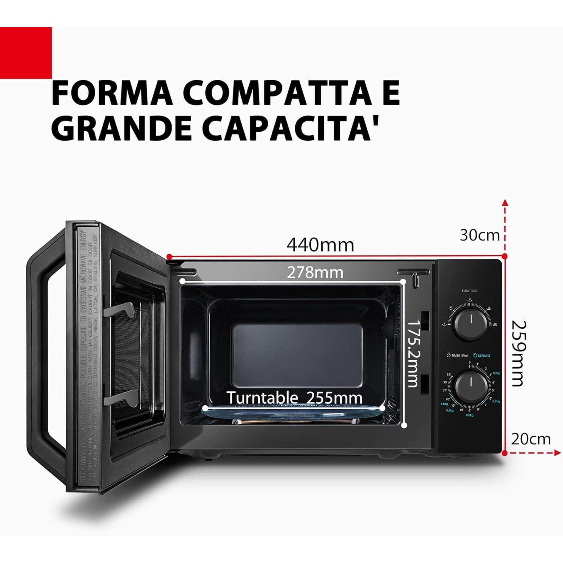 Микровълнова фурна - Toshiba MW2-MM20PF BK 20 L 800 W 5 степени размразяване черен 2