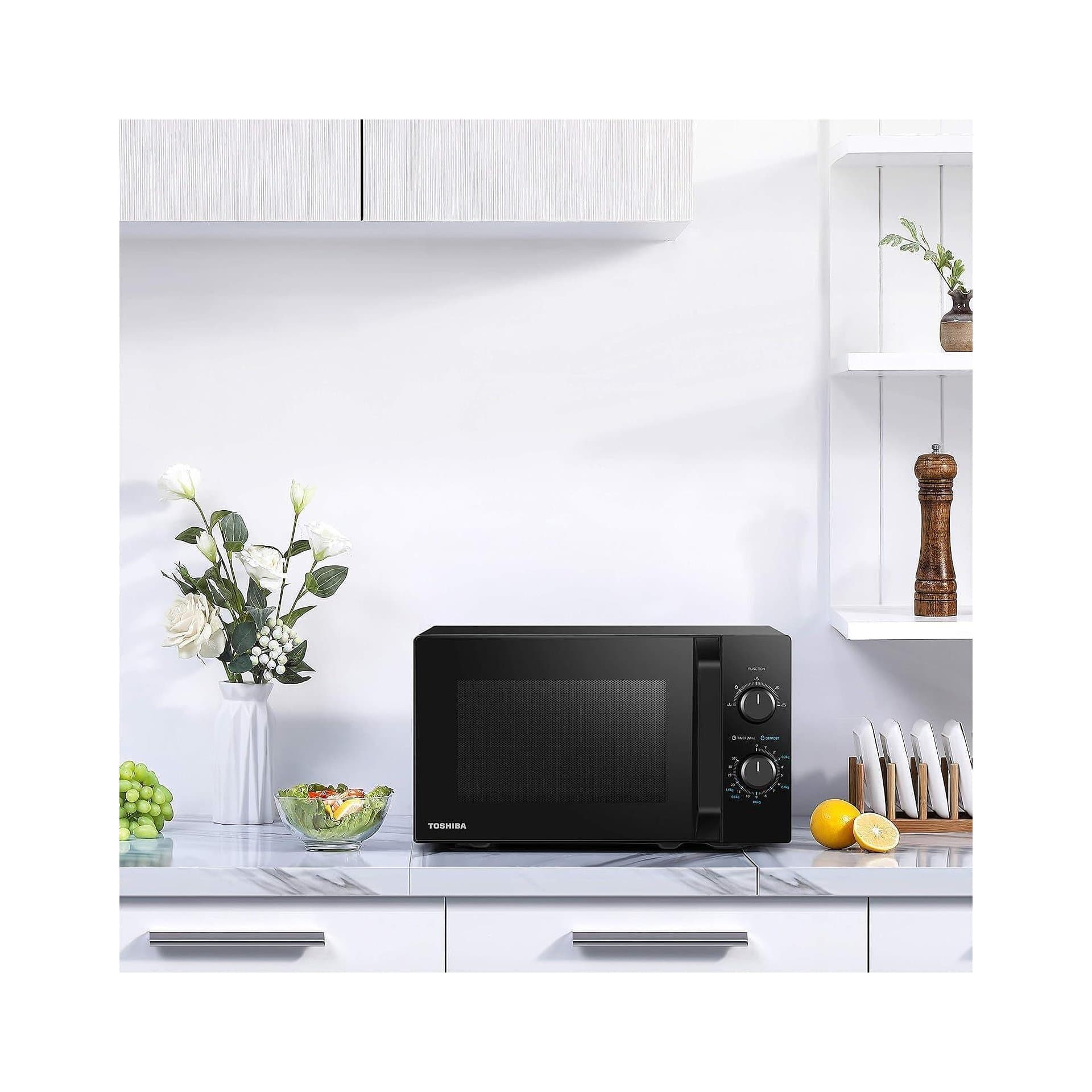 Микровълнова фурна - Toshiba MW2-MM20PF BK 20 L 800 W 5 степени размразяване черен 4