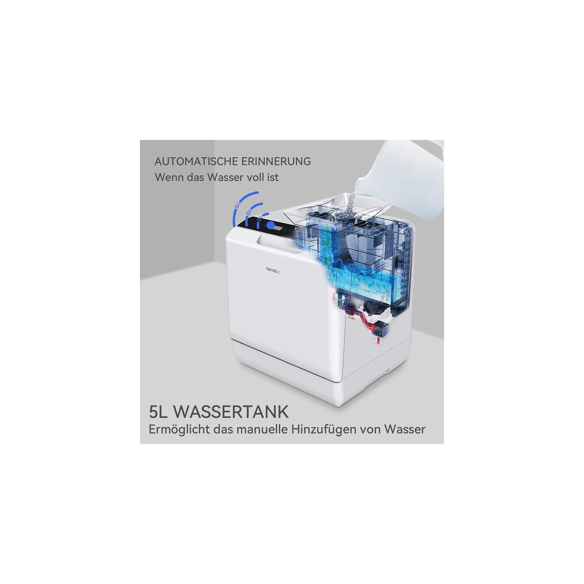Мини съдомиялна машина - Hermitlux 43 cm 4 комплекта 175 kWh годишно 3