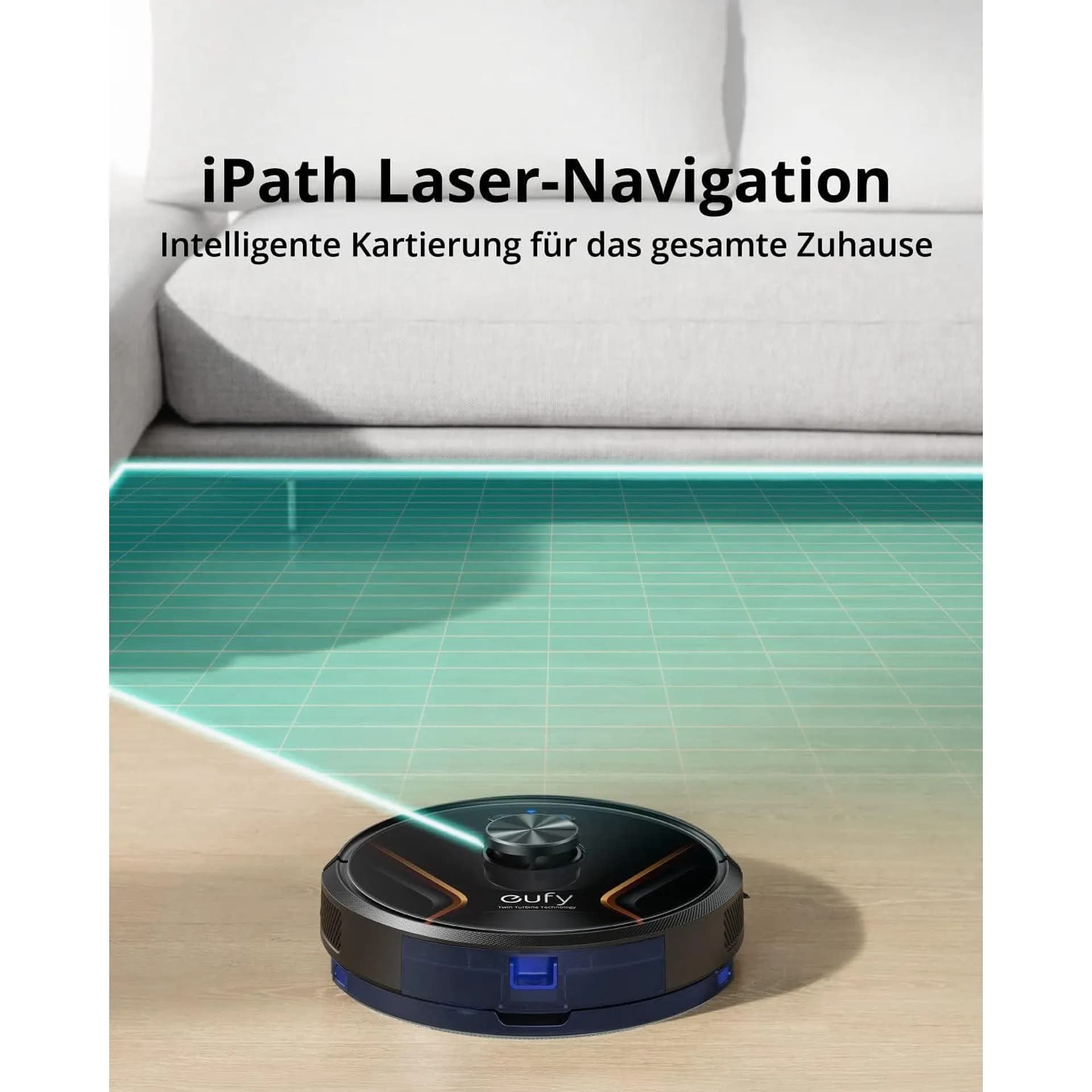 Робот прахосмукачка – Eufy RoboVac X8 Hybrid с лазерна навигация iPath, технология Twin Turbine и функция за моп а+ 3