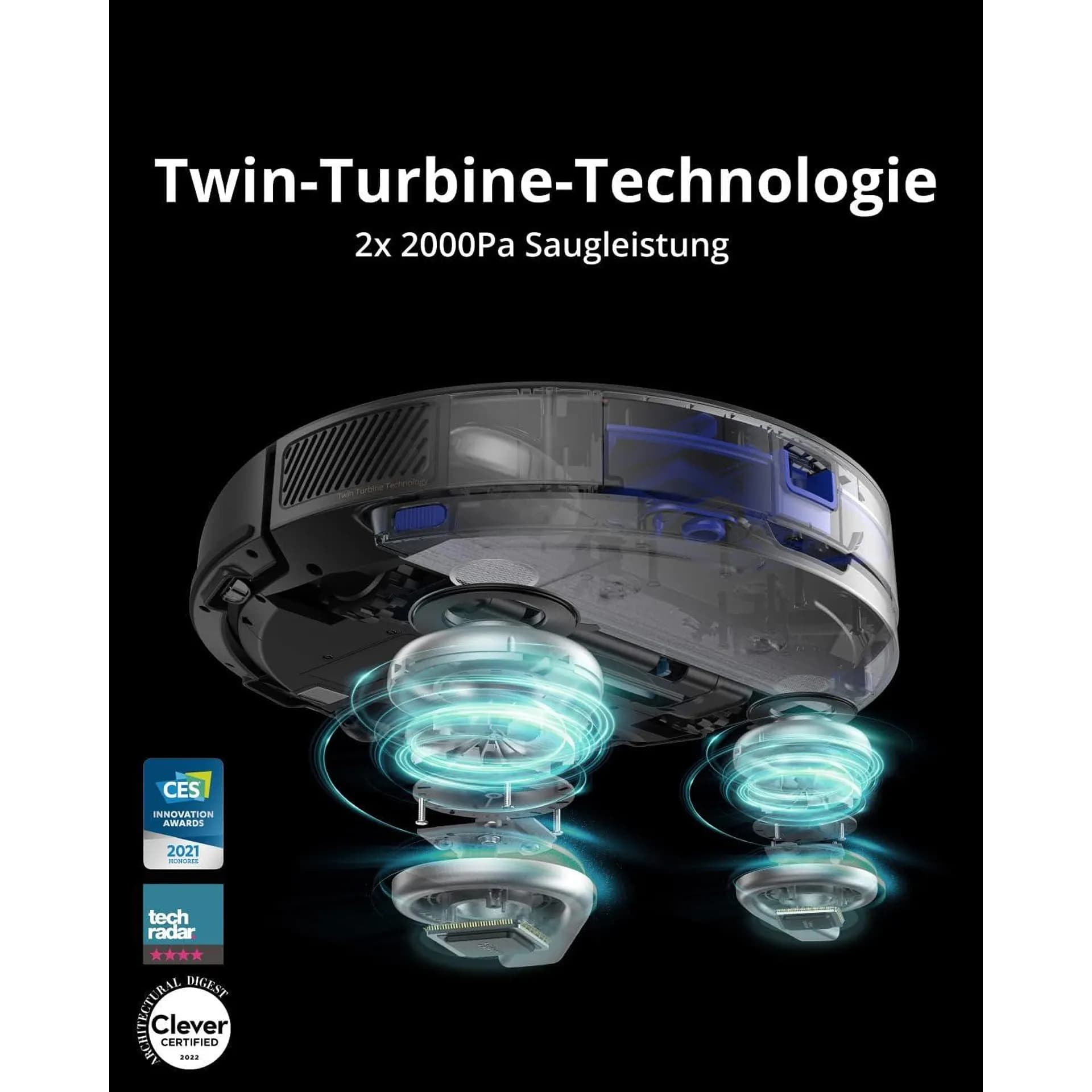 Робот прахосмукачка – Eufy RoboVac X8 Hybrid с лазерна навигация iPath, технология Twin Turbine и функция за моп а+ 5