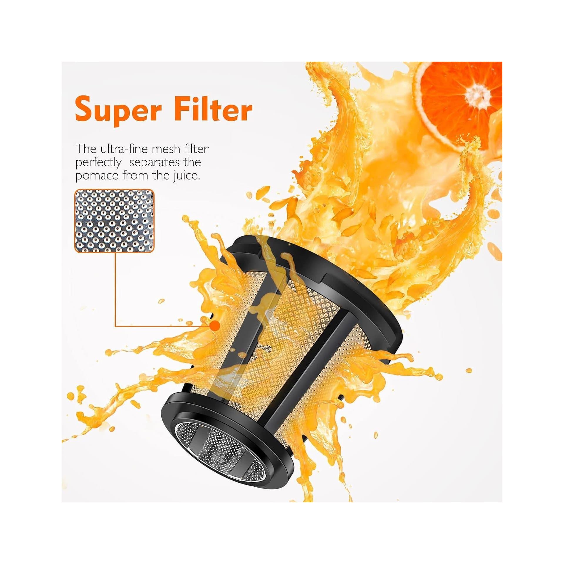 Сокоизстисквачка - AMZCHEF ZM1501 150W бавно пресоване обратно въртене 4