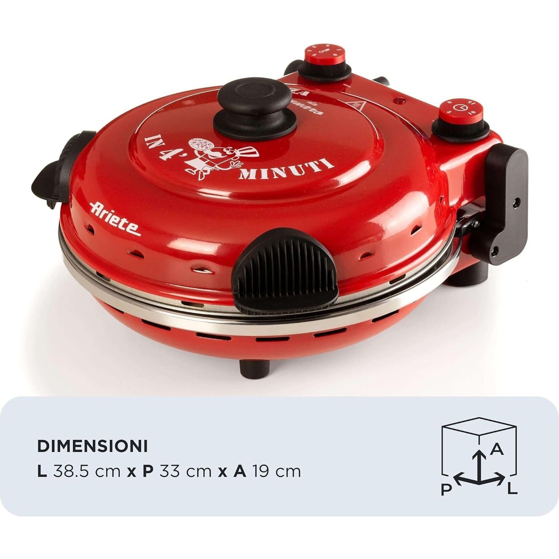 Електрическа пица фурна - Ariete 919 1200 W 400 °C Червена 2
