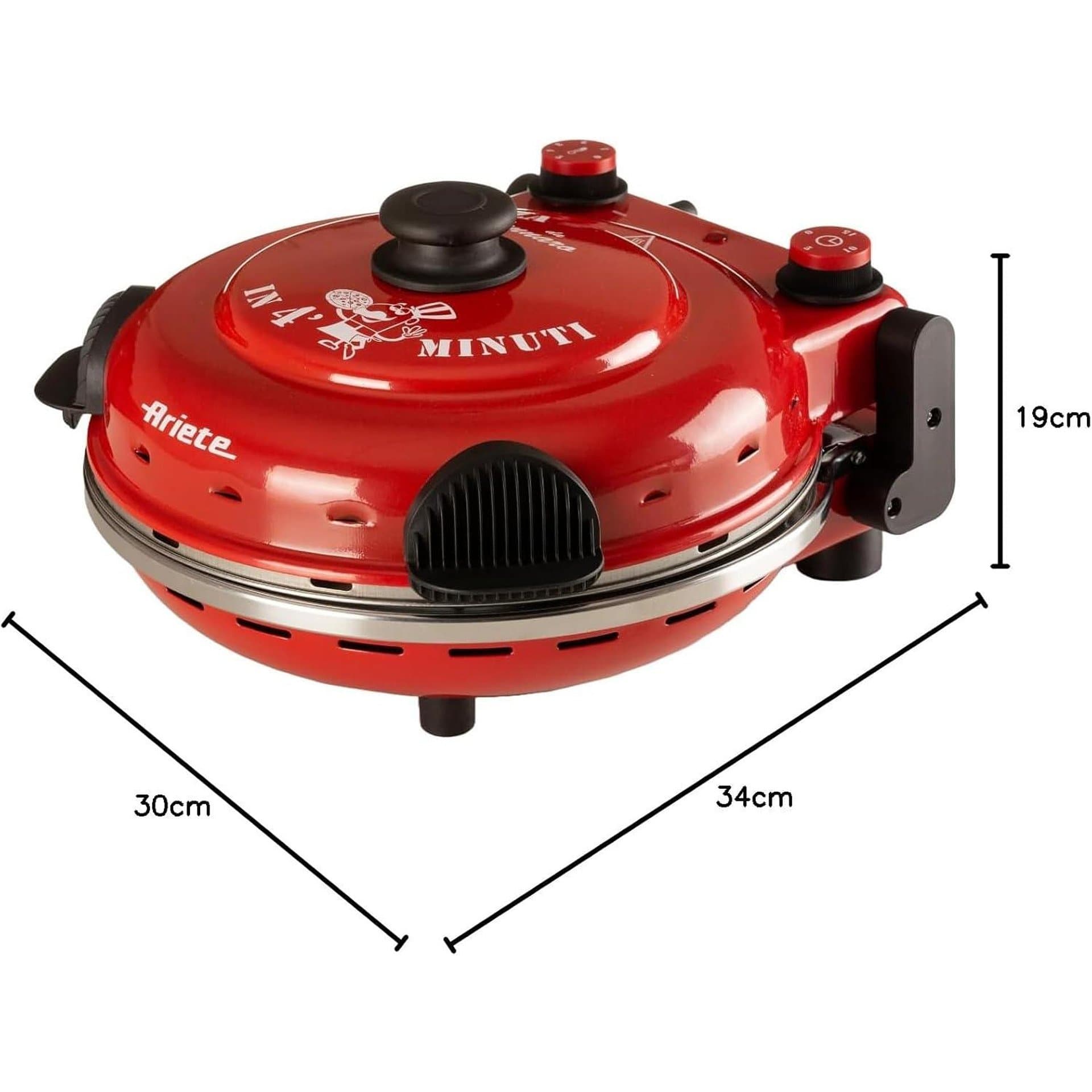 Електрическа пица фурна - Ariete 919 1200 W 400 °C Червена 6