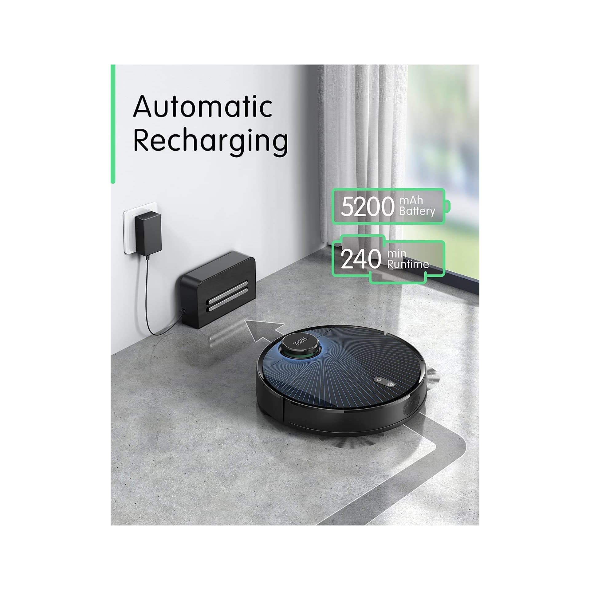 Робот прахосмукачка - ZOOZEE Z70 3500 Pa LiDAR 240 min 5GHz WiFi 9