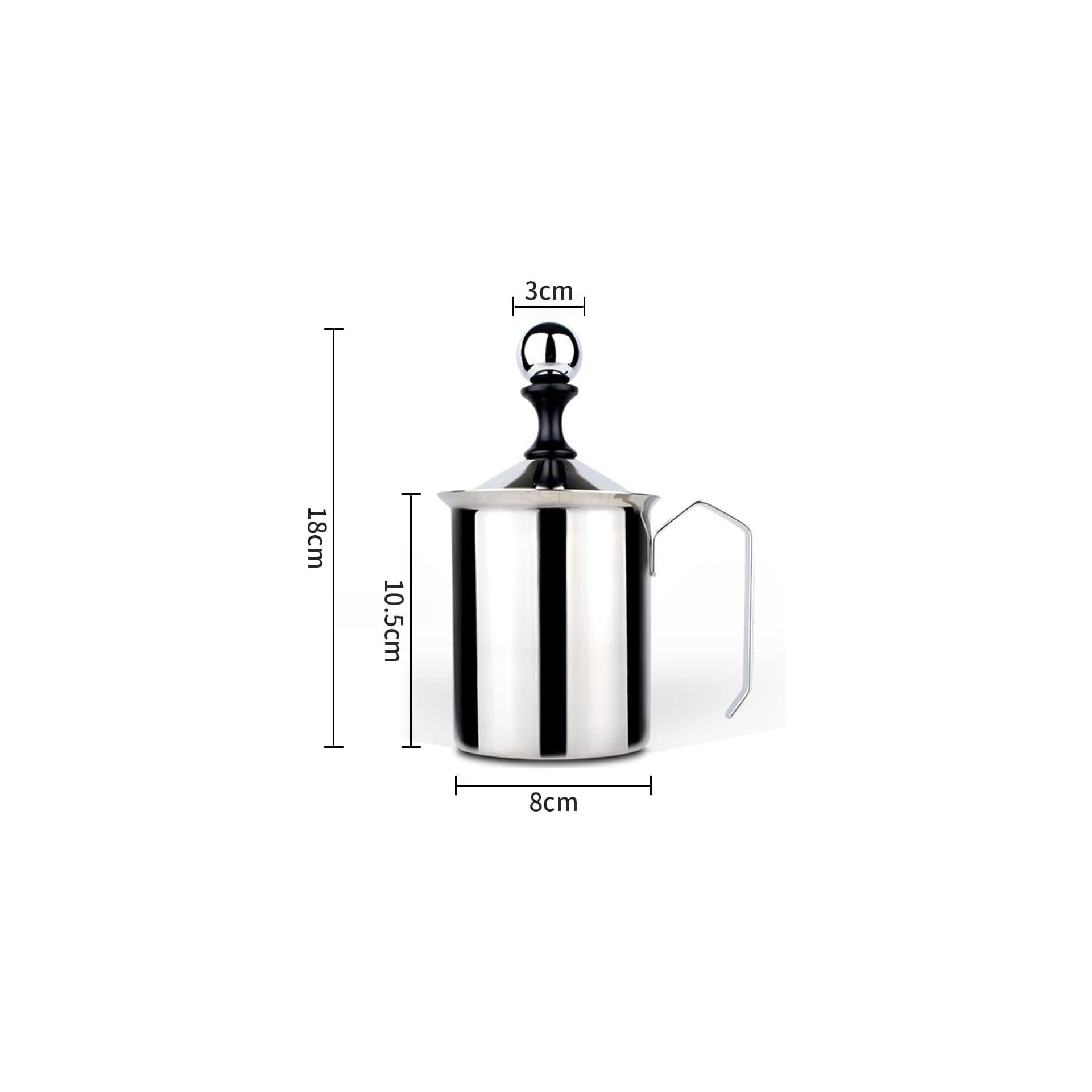 Ръчен уред за разпенване на мляко - Newaner 500 ml двойна цедка 7
