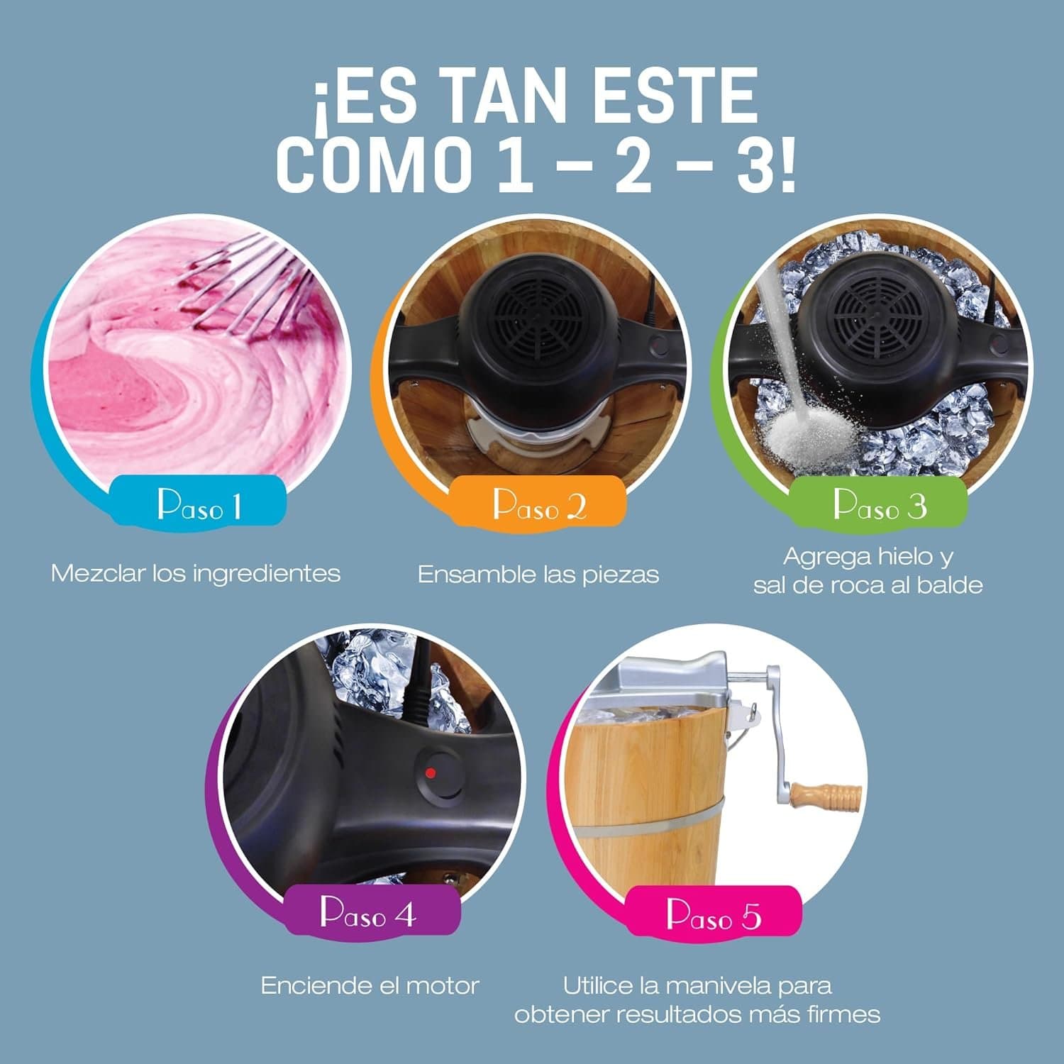 Машина за сладолед - Elite Gourmet EIM916 5.5 L дървена кофа електрическа 4