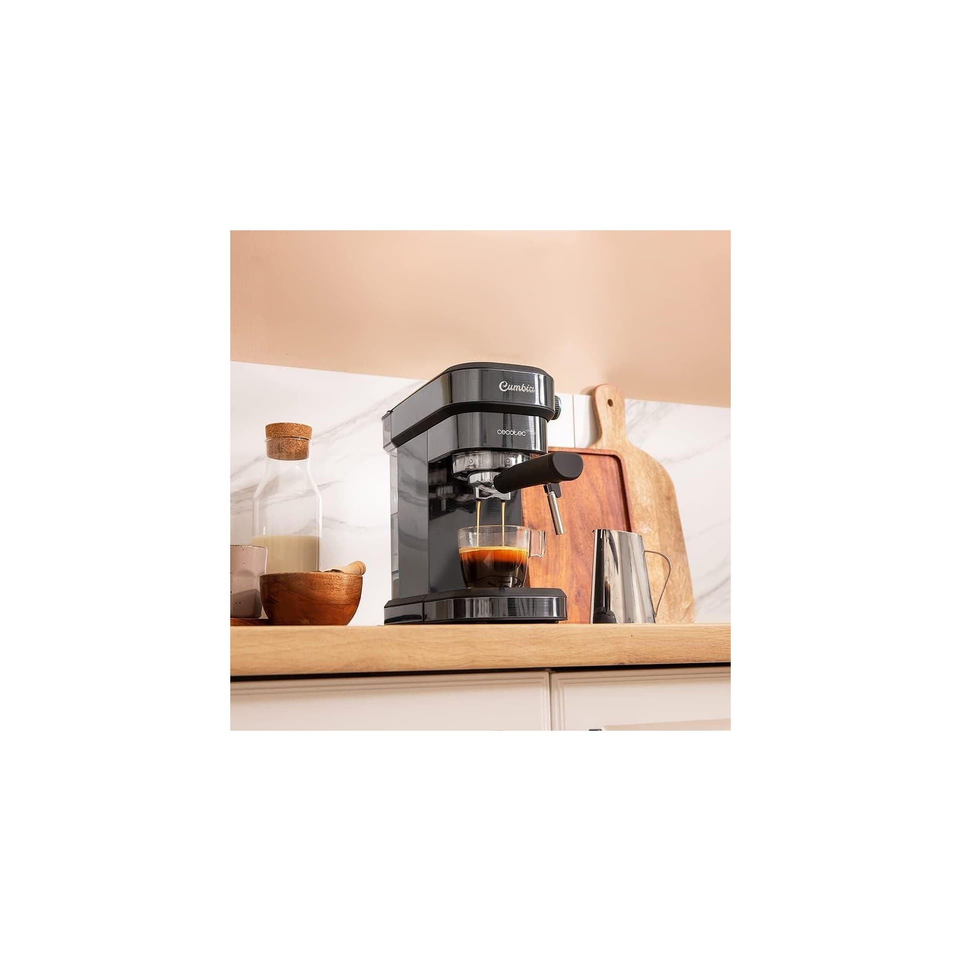 Кафемашина – Cecotec Cafelizzia 890 Dark, 1350W, Thermoblock, 20 bar, автоматичен режим, въртяща се парна дюза, резервоар 1.2L 3