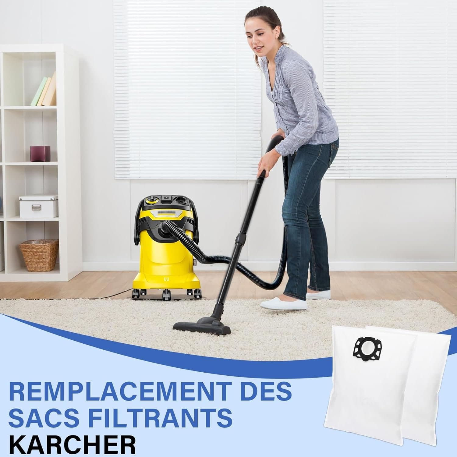 Торбички за прахосмукачка - KFI 487 за Karcher комплект 12 броя 6