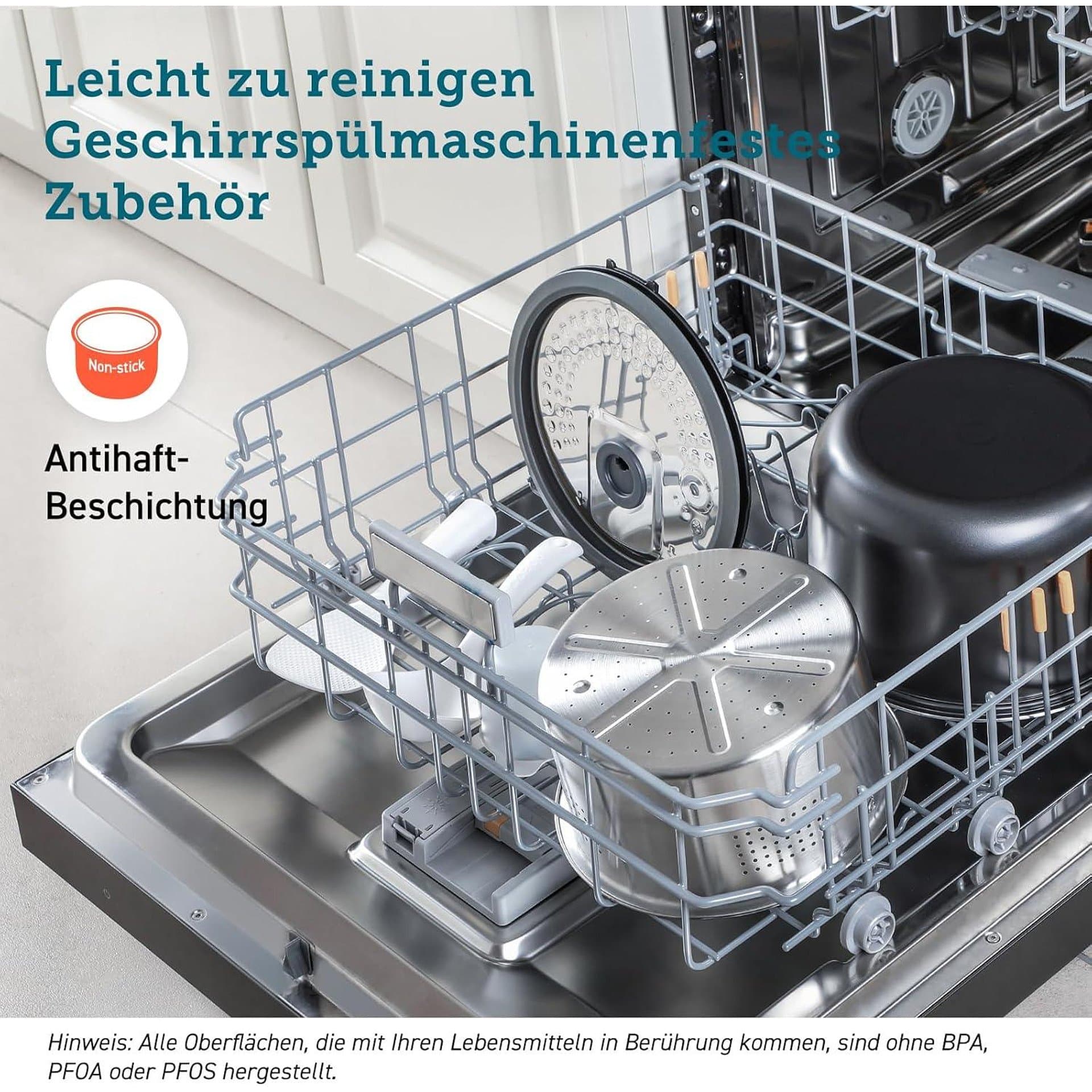 Оризоварка - COSORI Multicooker 17 програми 1.8L Fuzzy Logic стоманен кош LED дисплей рецепти 7