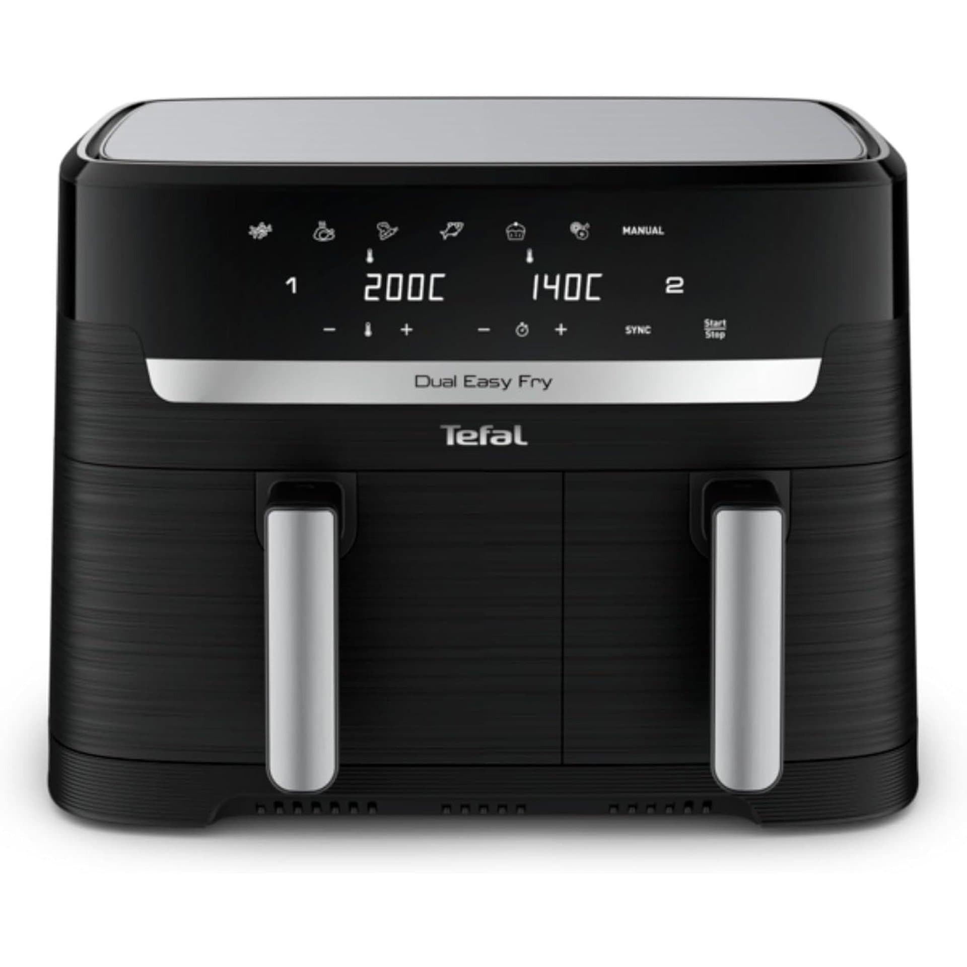Фритюрник с горещ въздух - Tefal EY9018 5.2 L 3.1 L Двойна камера 7 програми