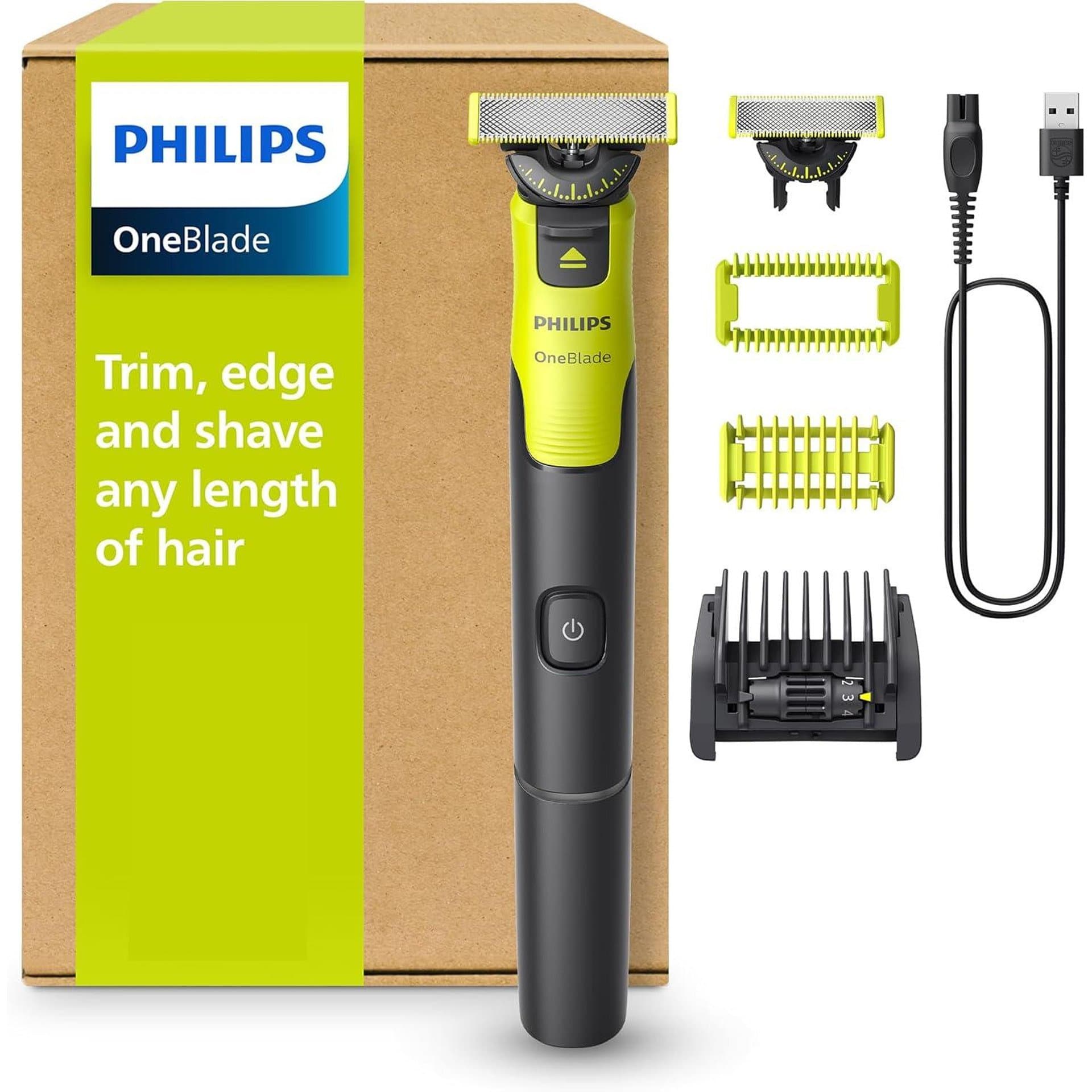 Тример с функция за бръснене - Philips QP4631 30 OneBlade 360 60 min водоустойчива