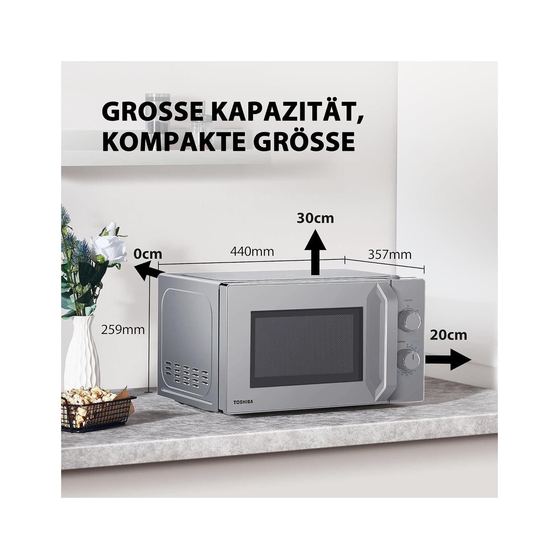 Микровълнова фурна - Toshiba MW2-MM20PF SL 20 L 800 W 5 степени размразяване сребрист 5