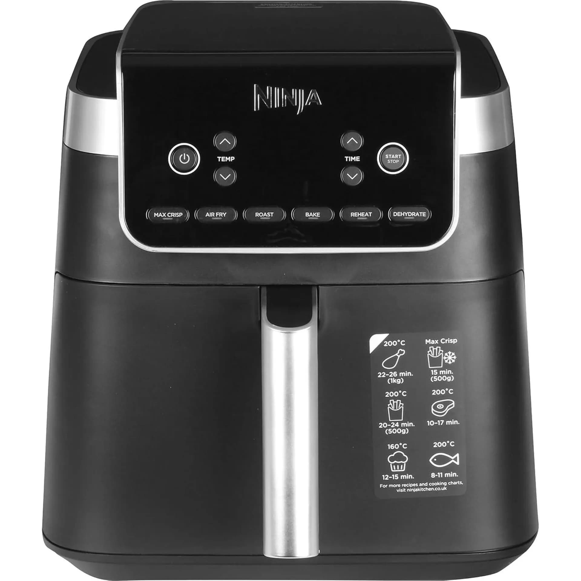 Фритюрник с горещ въздух - Ninja AF180EU MAX PRO, 6.2 л капацитет, дигитален контрол, готвене от замразени продукти 2