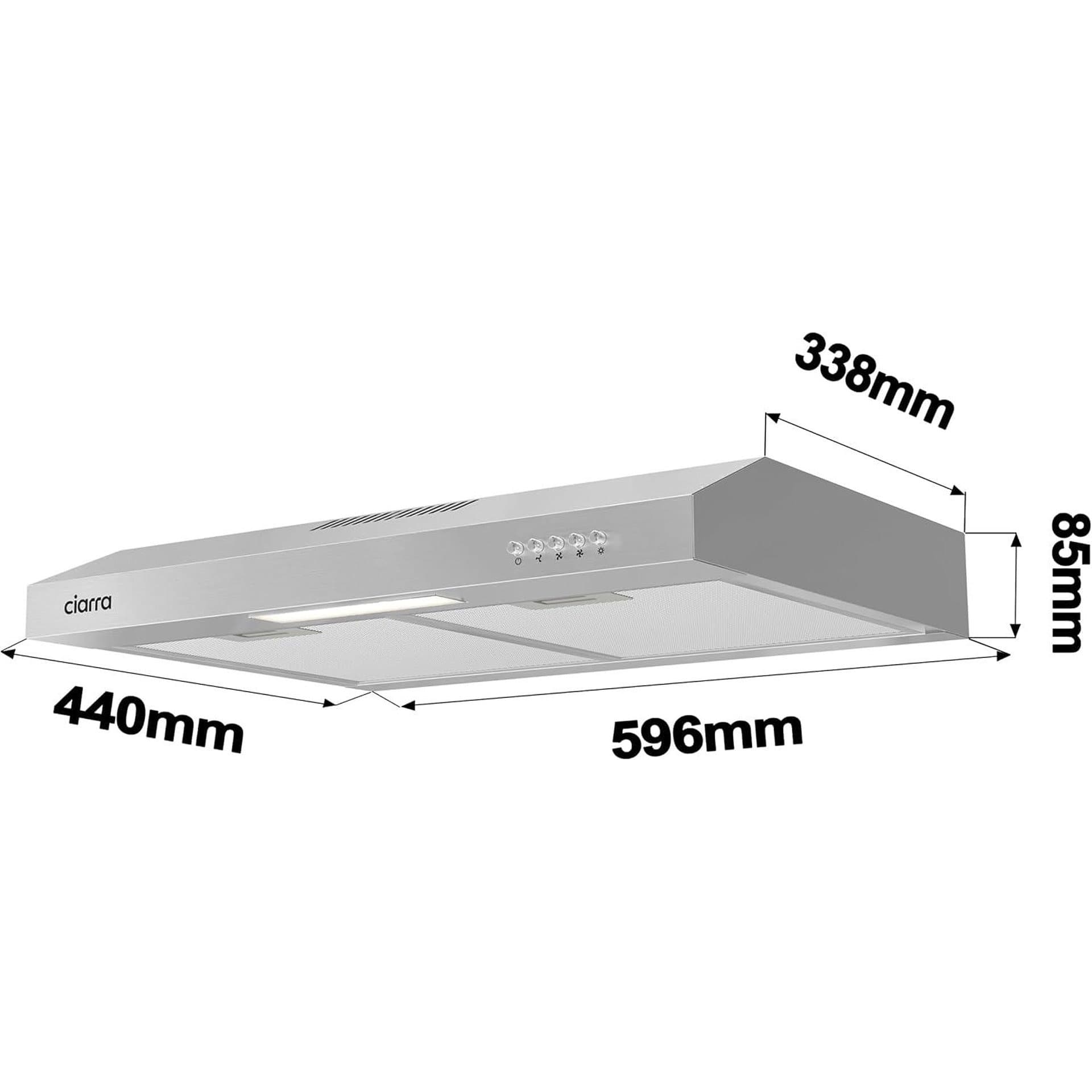 Конвенционален аспиратор - CIARRA CBCS6903D 60 cm A Plus 3 степени 2