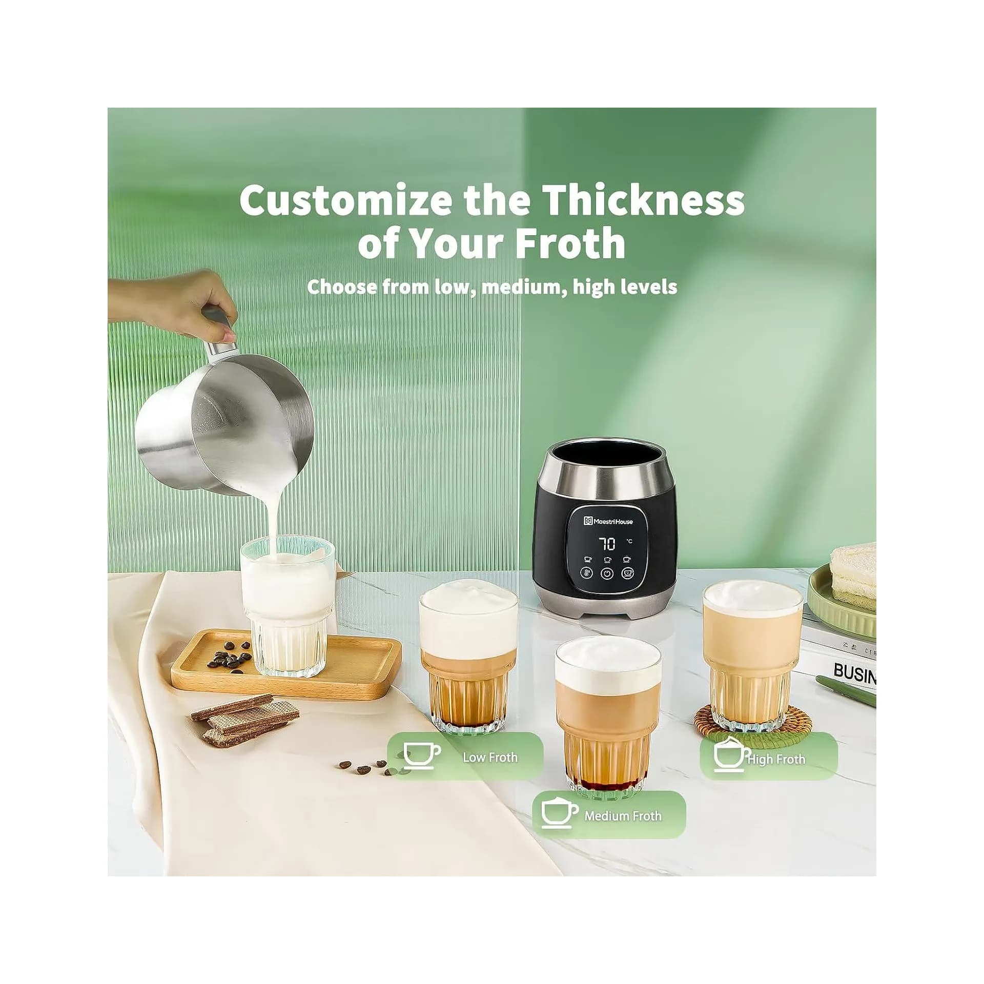 Уред за мляко с пяна - Maestri House DualFro 600 600 ml 12-в-1 Smart Touch 3
