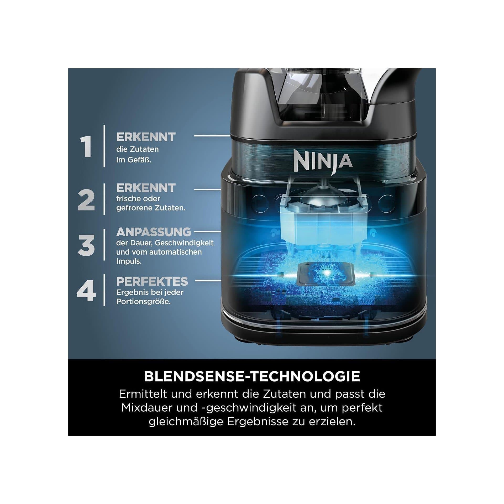 Блендер 2‑в‑1 – Ninja Detect Power Mixer Pro TB301EU, 1200 W, 2.1 L, черен 11