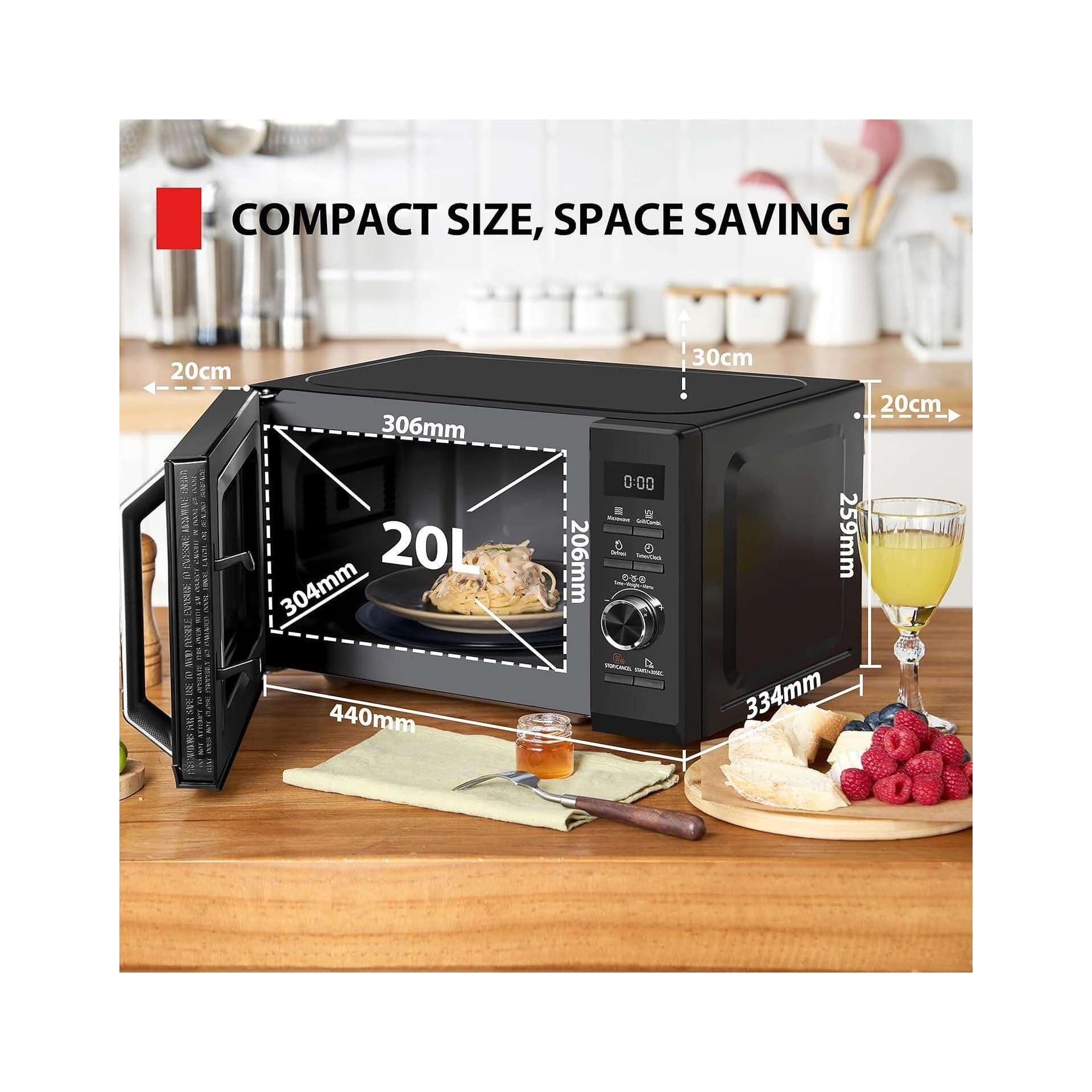 Микровълнова фурна с грил - Toshiba MW3-AG20PE(BK) 20 L 5 степени 8 програми 5