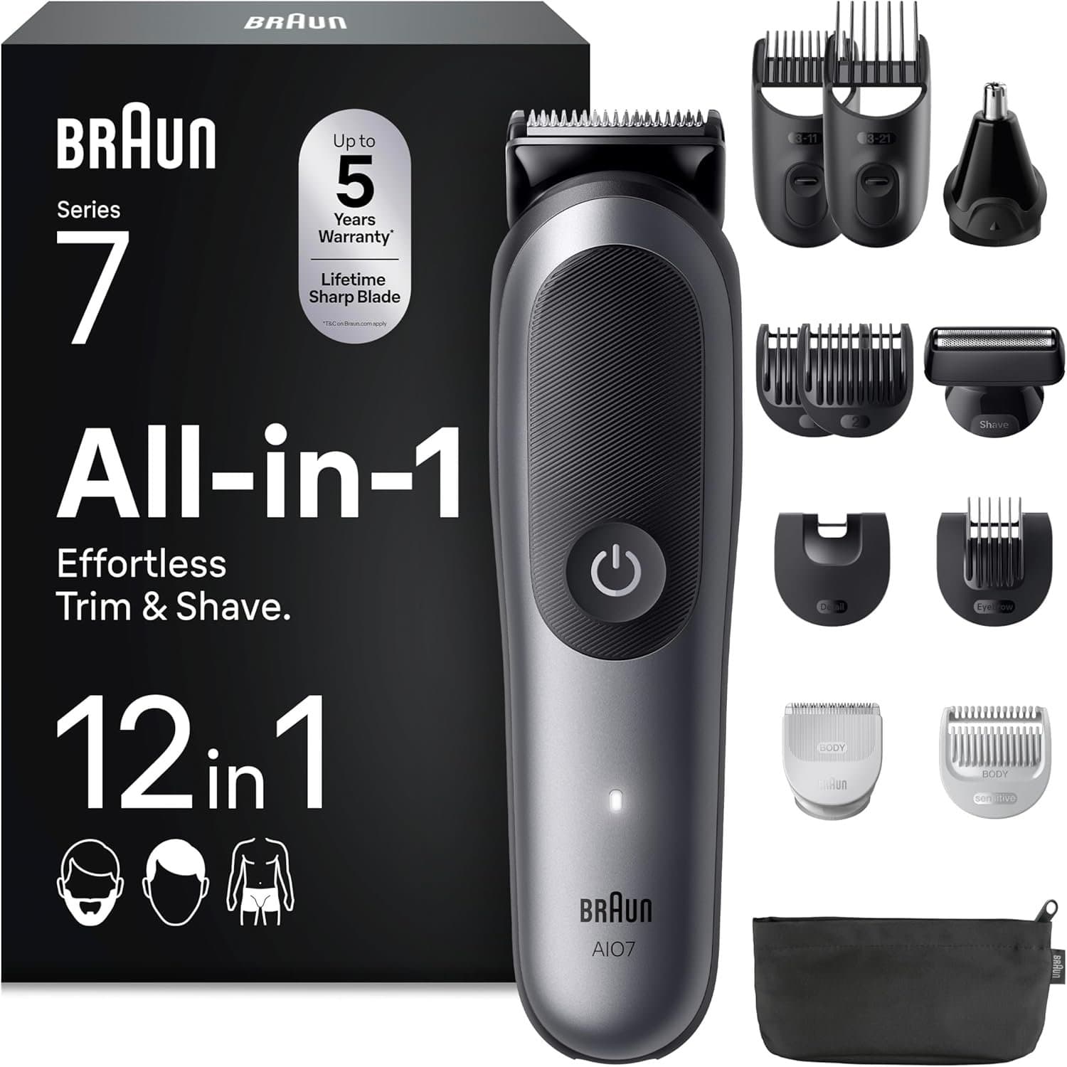 Мултифункционален тример - Braun All in One Series 7 AIO7545 водоустойчив