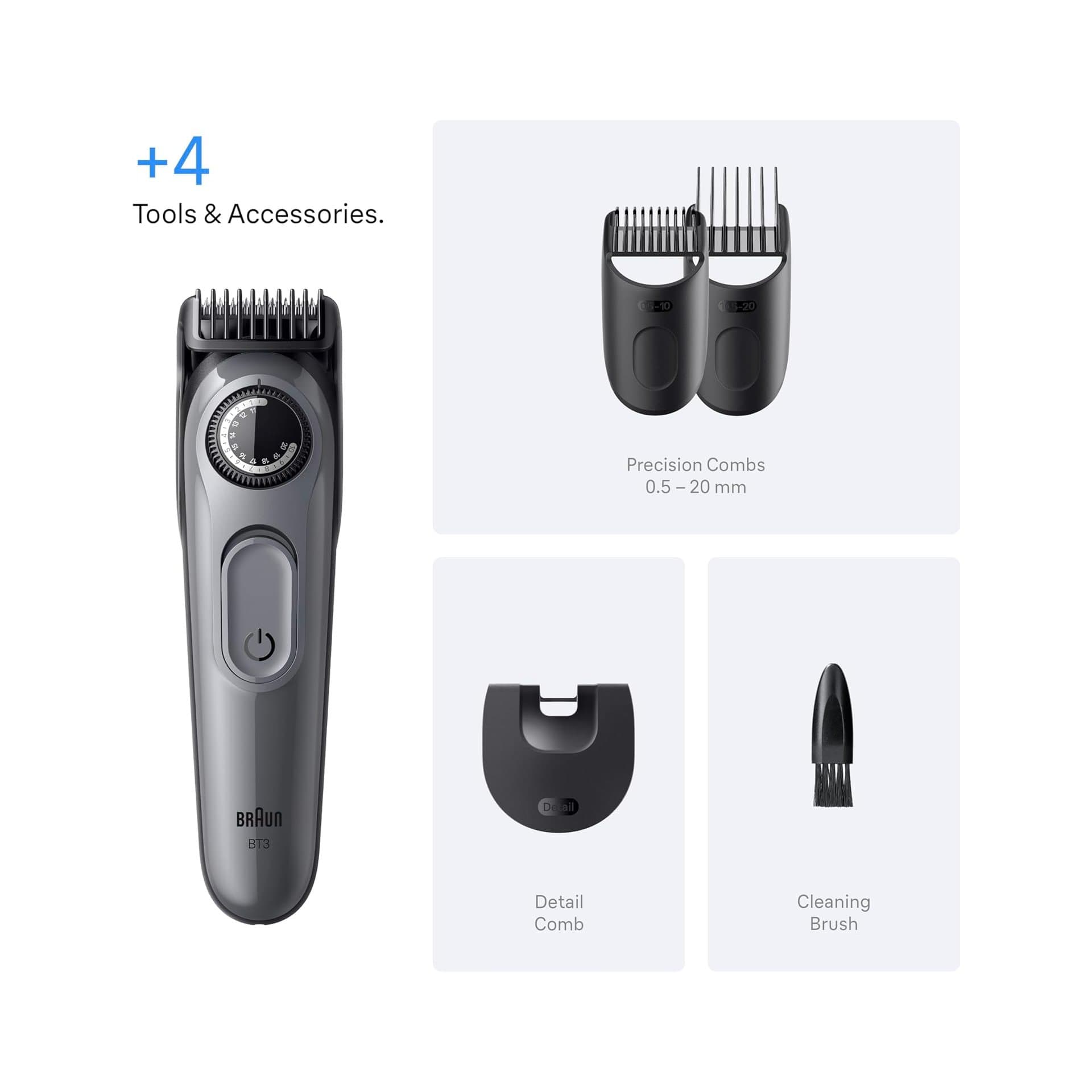 Тример за брада - Braun Series 3 BT3525 безжичен водоустойчив 2