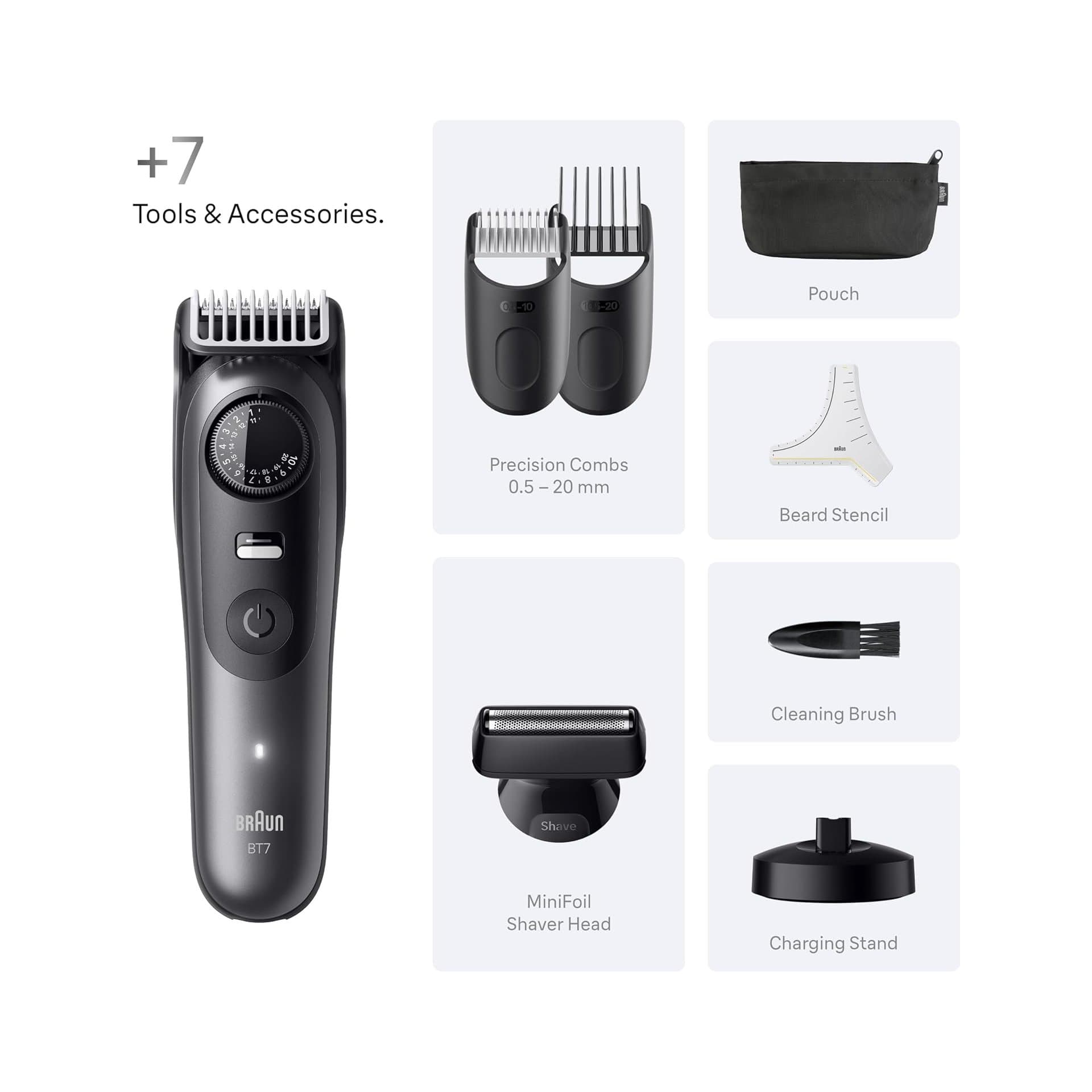 Тример за брада - Braun Series 7 BT7525 безжичен водоустойчив 6