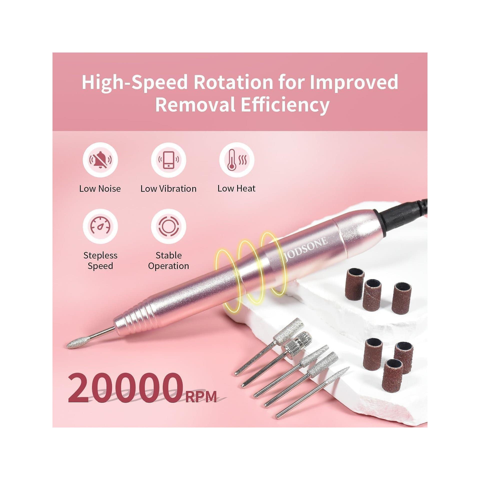 Електрическа пила за нокти - JODSONE 20000 RPM 6 в 1 4