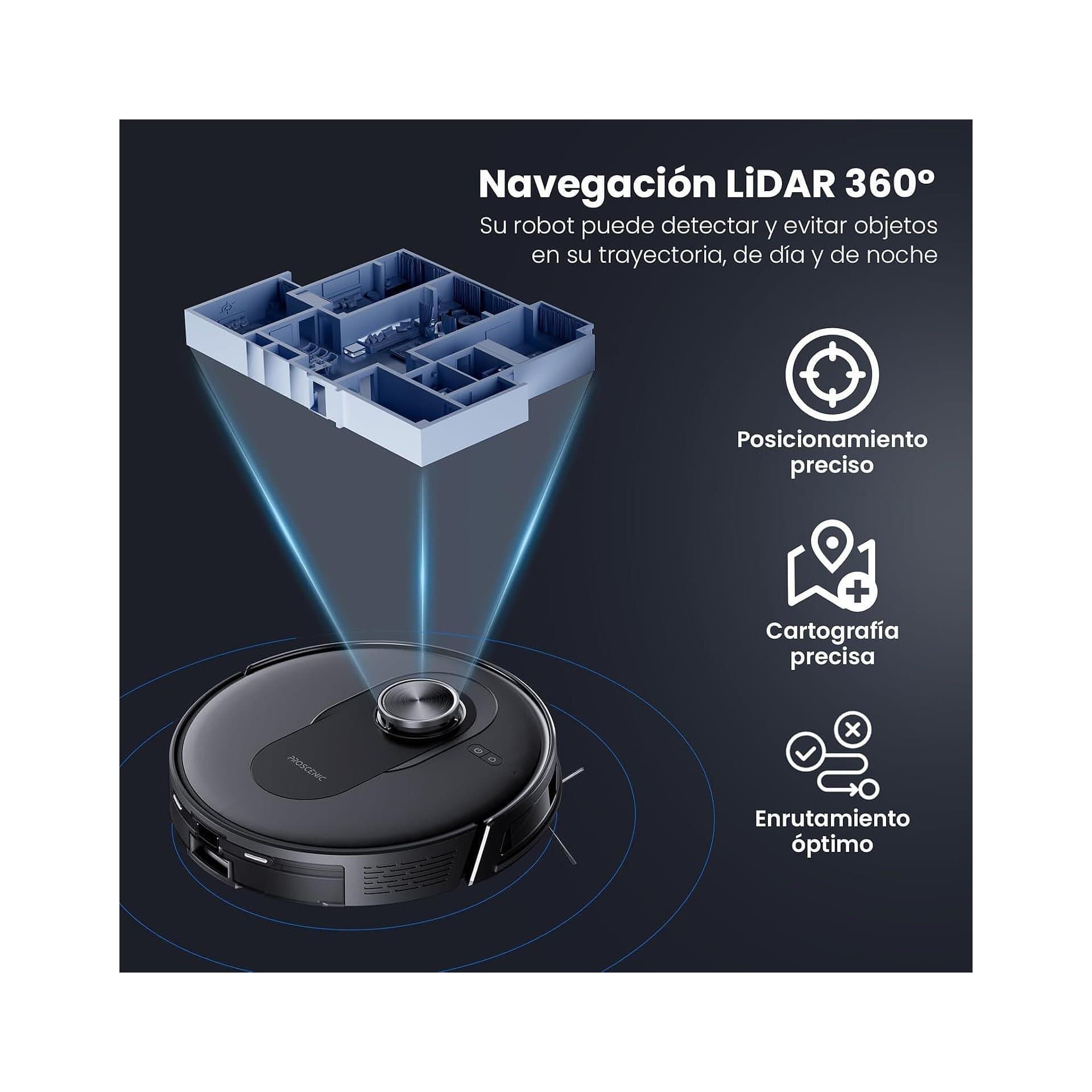 Робот прахосмукачка - Proscenic Q8 6000 Pa LiDAR 200 мин мокро почистване 6
