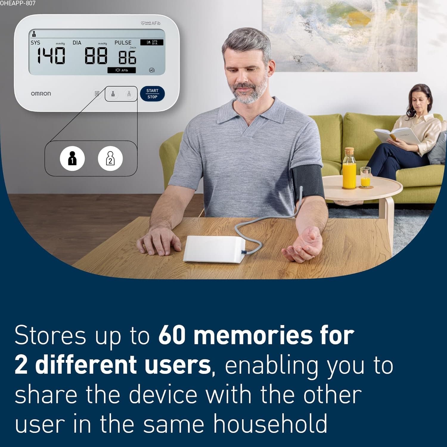 Апарат за кръвно налягане - OMRON X3 Comfort AFib разпознаване на предсърдно мъждене 5