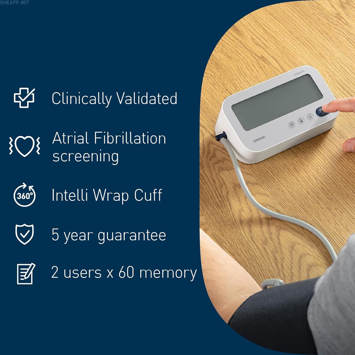 Апарат за кръвно налягане - OMRON X3 Comfort AFib разпознаване на предсърдно мъждене 6