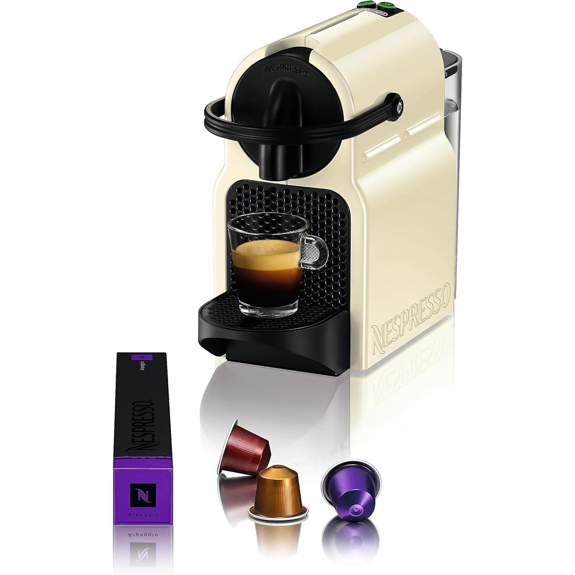 Кафемашина – DeLonghi EN 80 CW Inissia Nespresso Ванилов Крем 19 bar, 25 сек нагряване