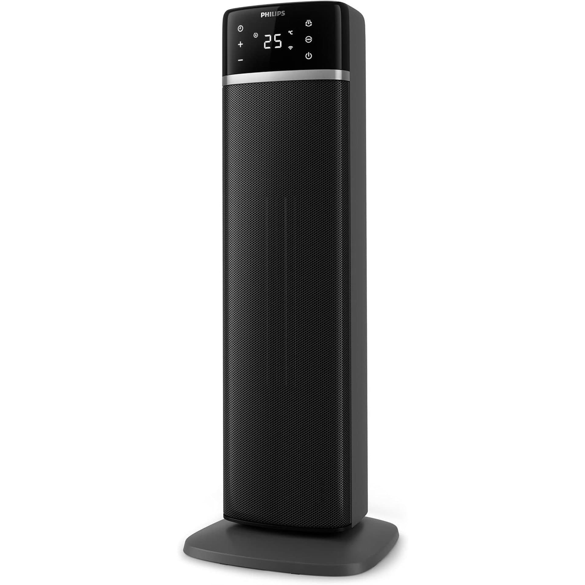 Вентилаторна печка - Philips CX5120/11 2000W до 50% енергоспестяваща, дисплей, 5 предпазни функции, 4 режима, 60° осцилация, тиха, черна и тъмносива