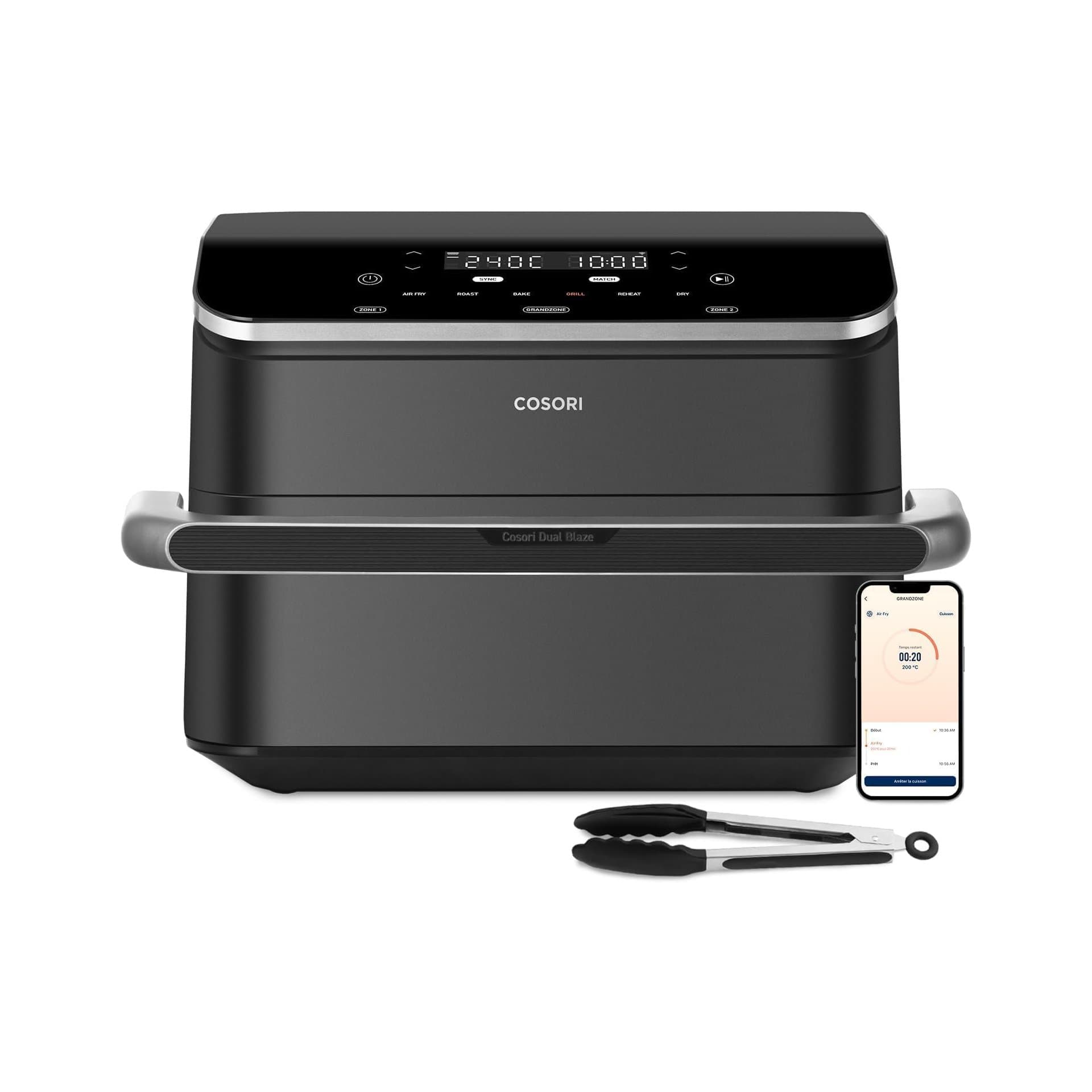 Фритюрник с горещ въздух - COSORI Dual Blaze TwinFry 10 L двойна зона Wi Fi