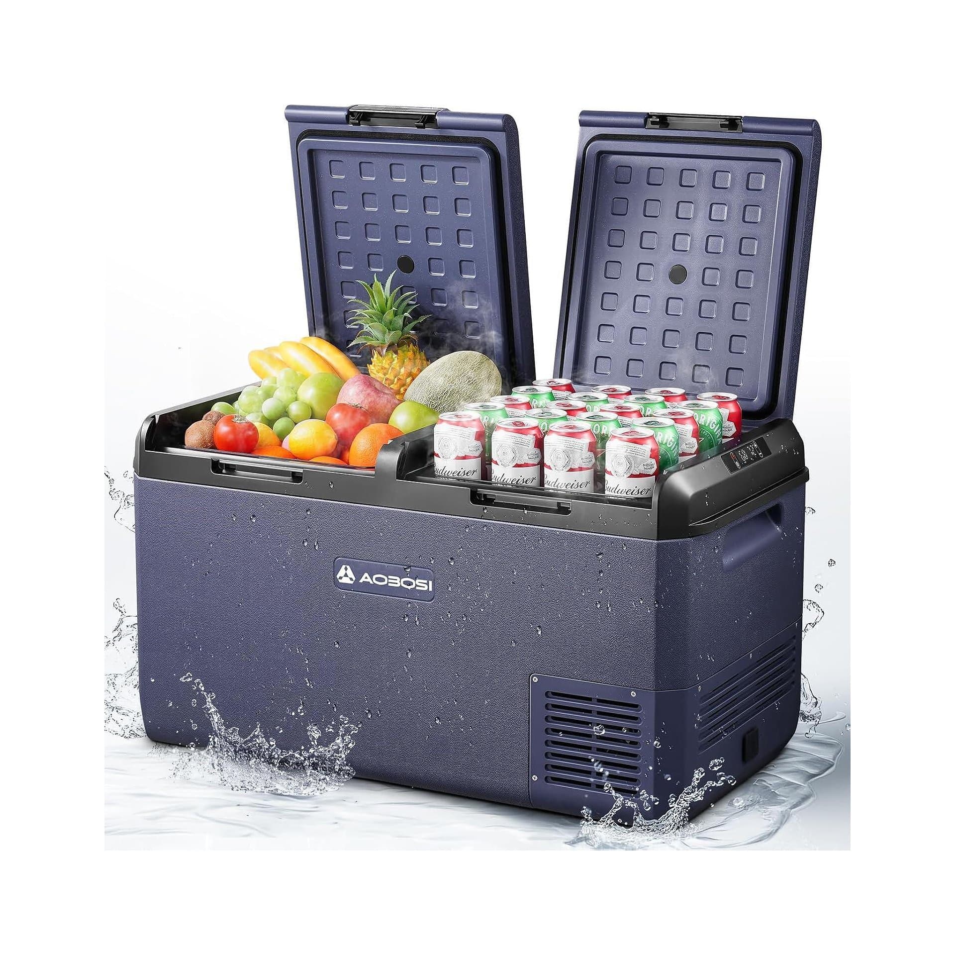 Автомобилен хладилник за къмпинг - AAOBOSI компресорен 75 L Dual Zone