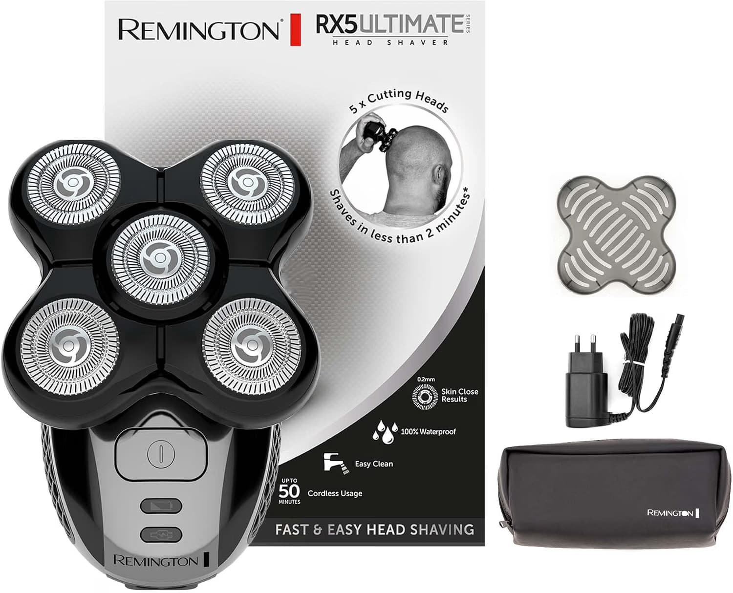Самобръсначка за глава - Remington XR1501 5 бръснещи глави литиева батерия черен