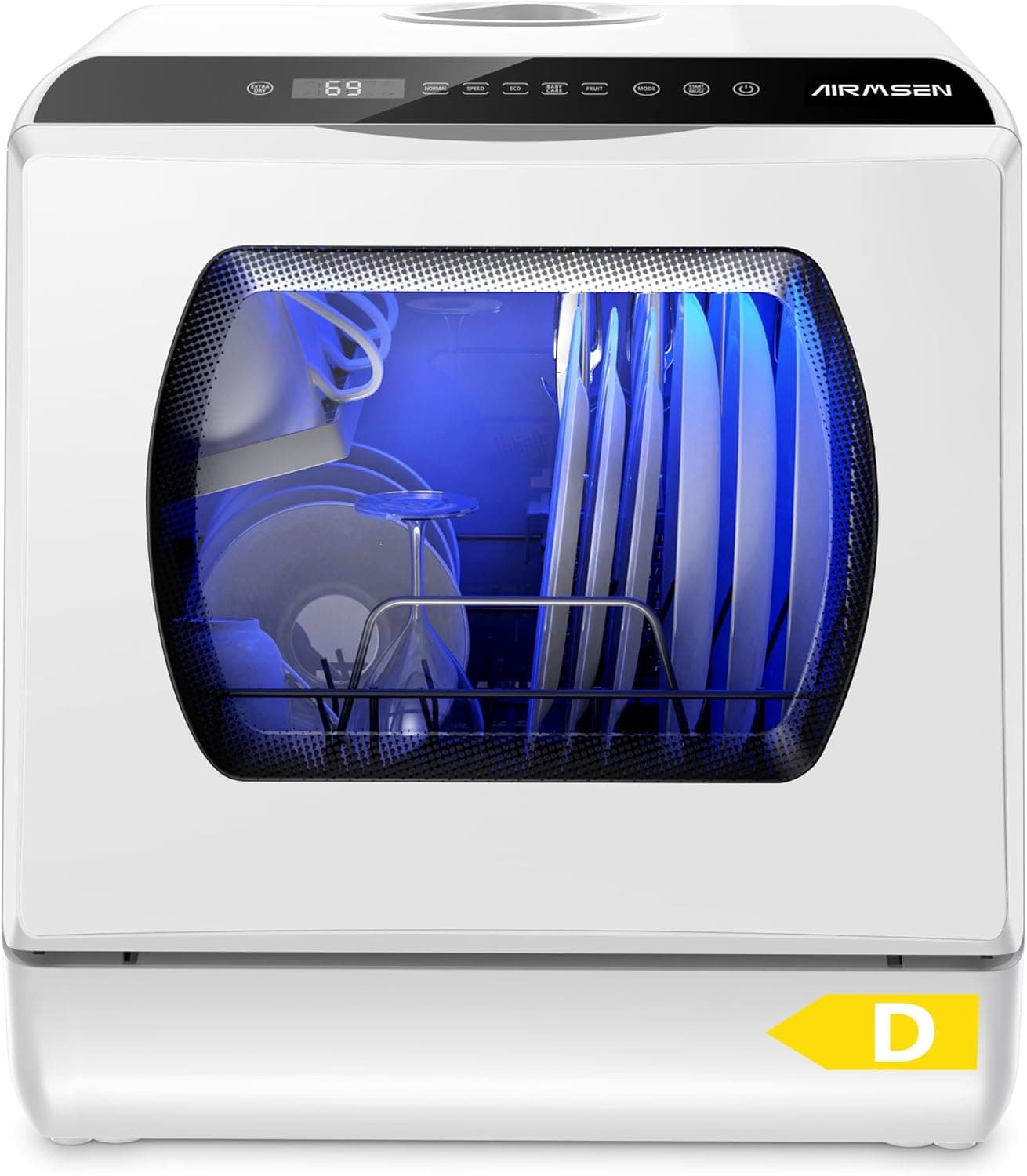 Мини съдомиялна - AIRMSEN 5 L 5 плюс 1 програми LED дисплей бяла