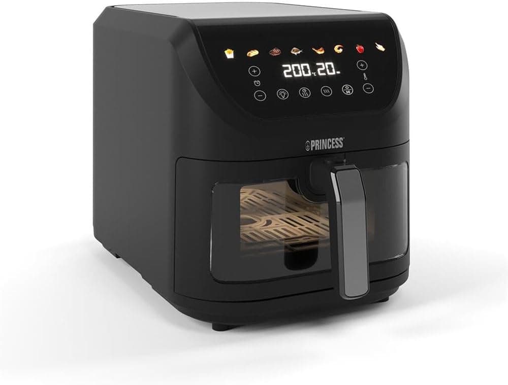 Фритюрник с горещ въздух - Princess SlimFry 01.182258.01.001 8 l 2000 W 8 програми прозорец