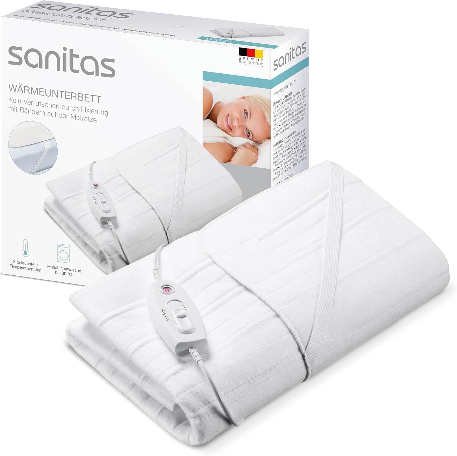 Подгряваща подложка за легло - Sanitas SWB 21 150 x 80 см 3 температурни степени